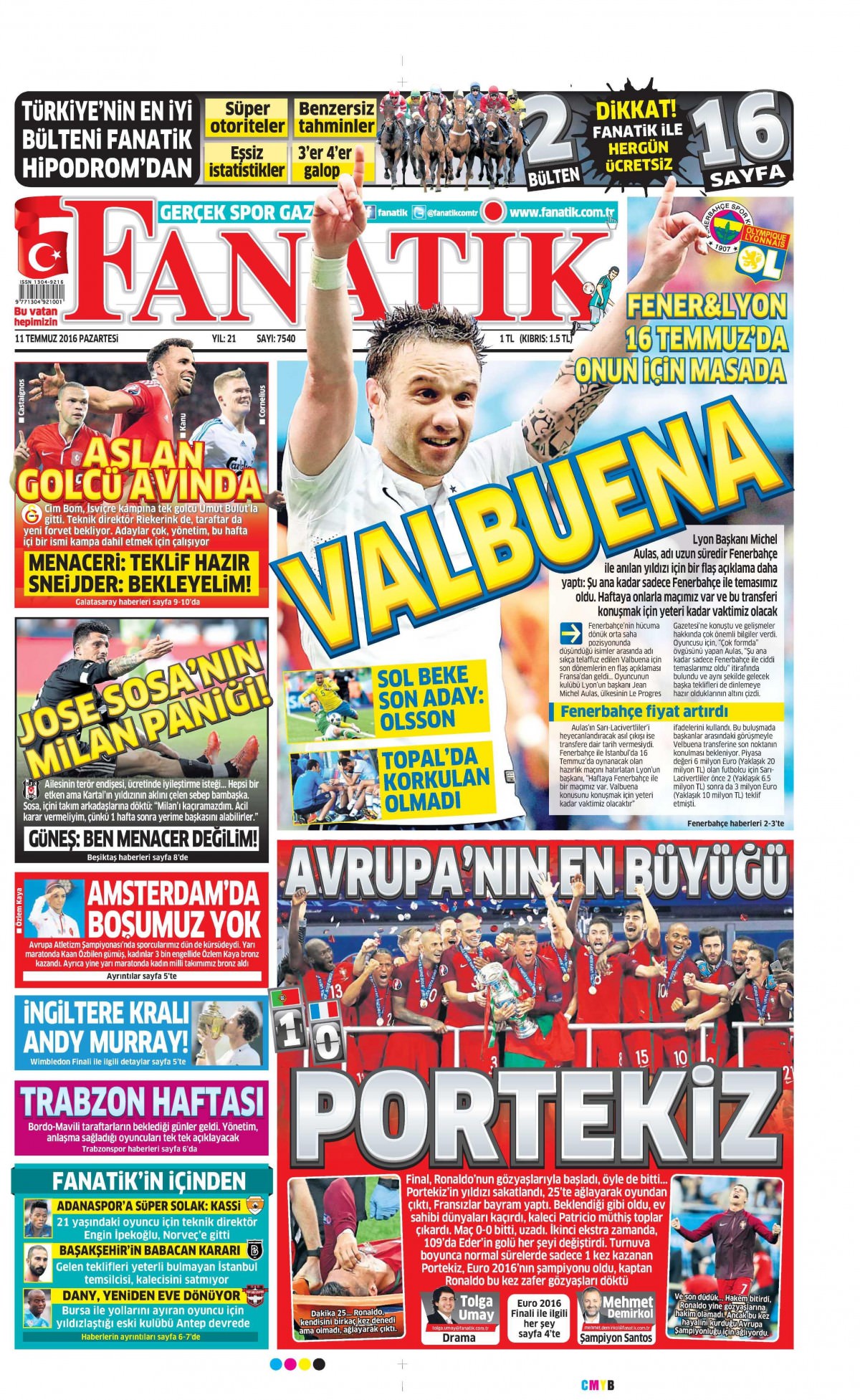 11 Temmuz 2016 gazete manşetleri - 815