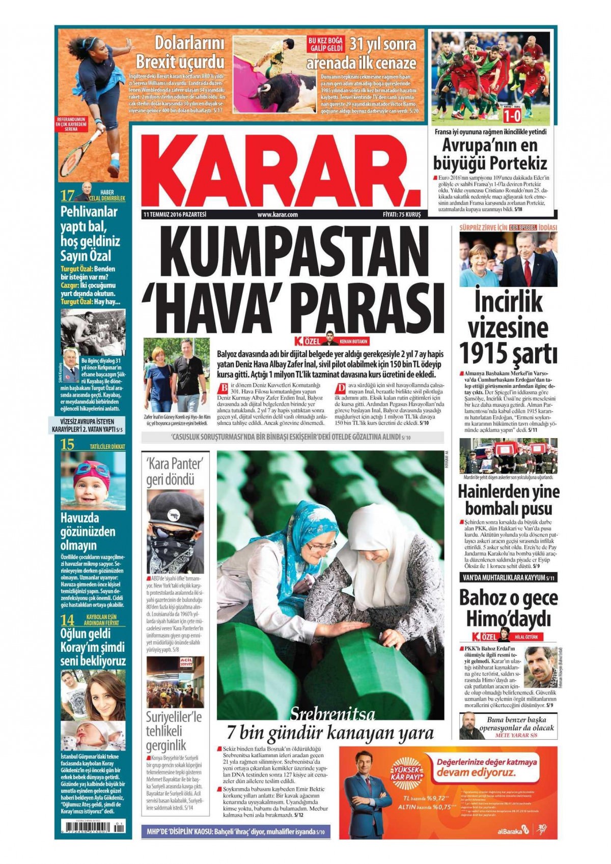 11 Temmuz 2016 gazete manşetleri - 543