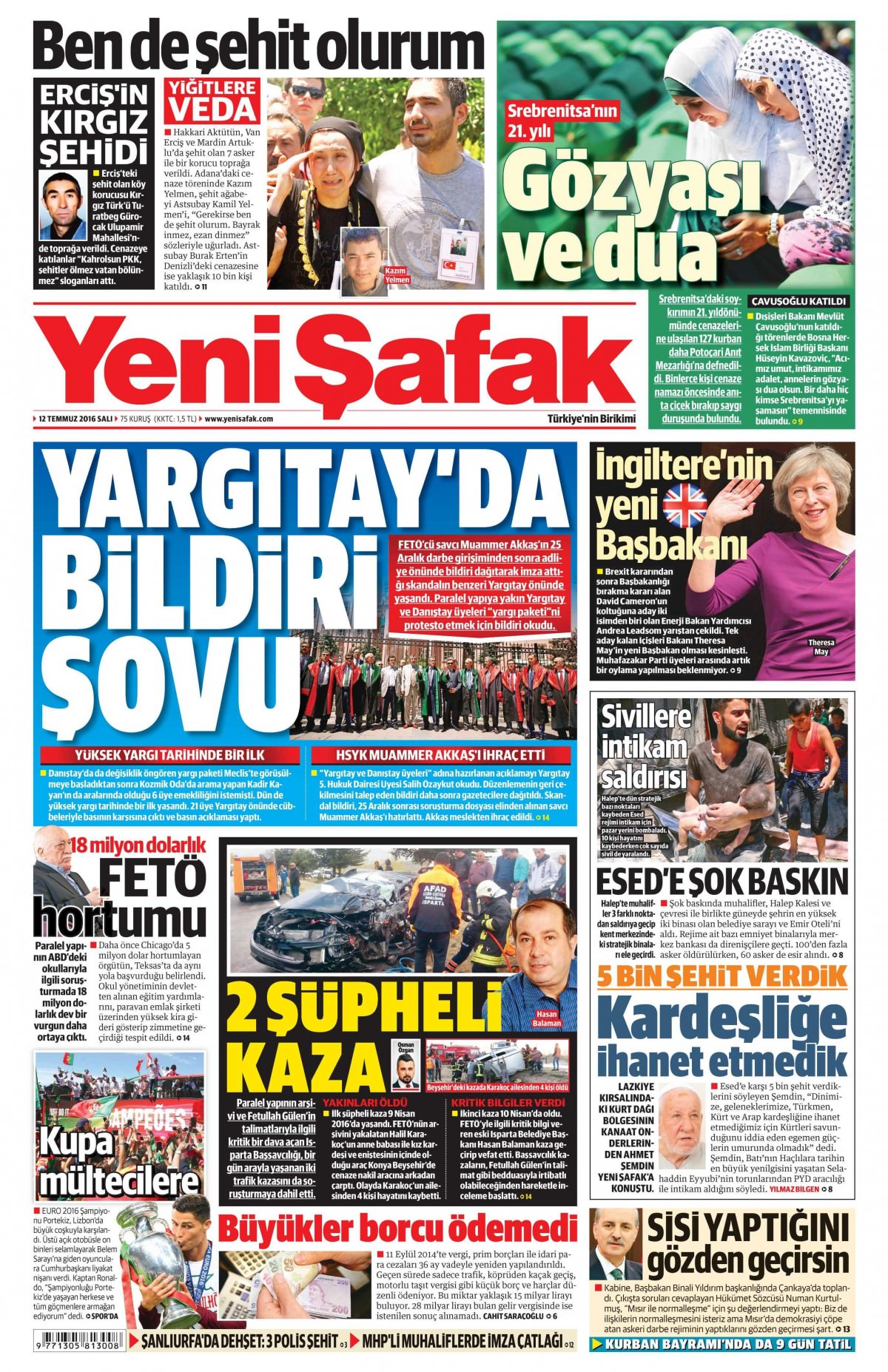12 Temmuz 2016 gazete manşetleri - 547