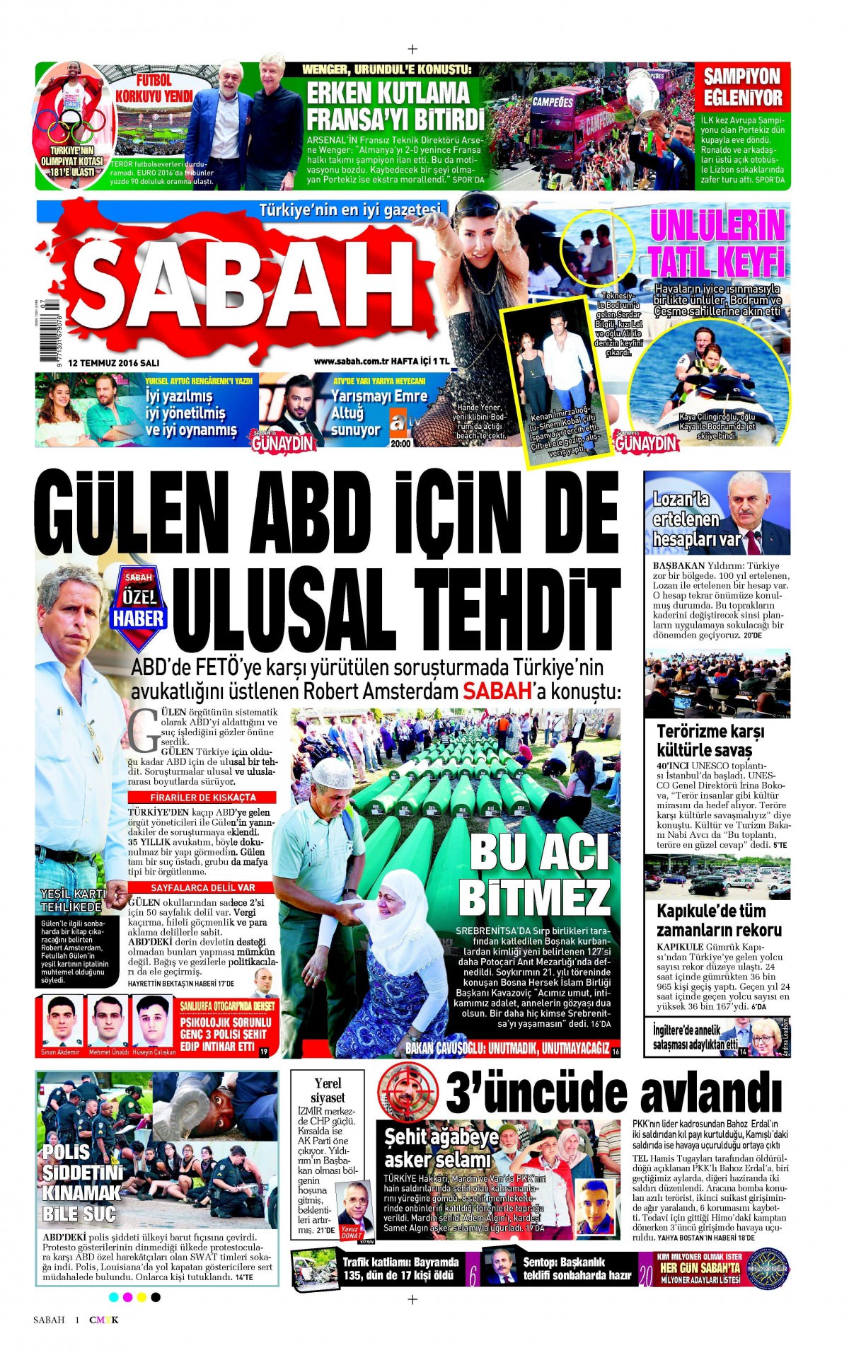 12 Temmuz 2016 gazete manşetleri - 679