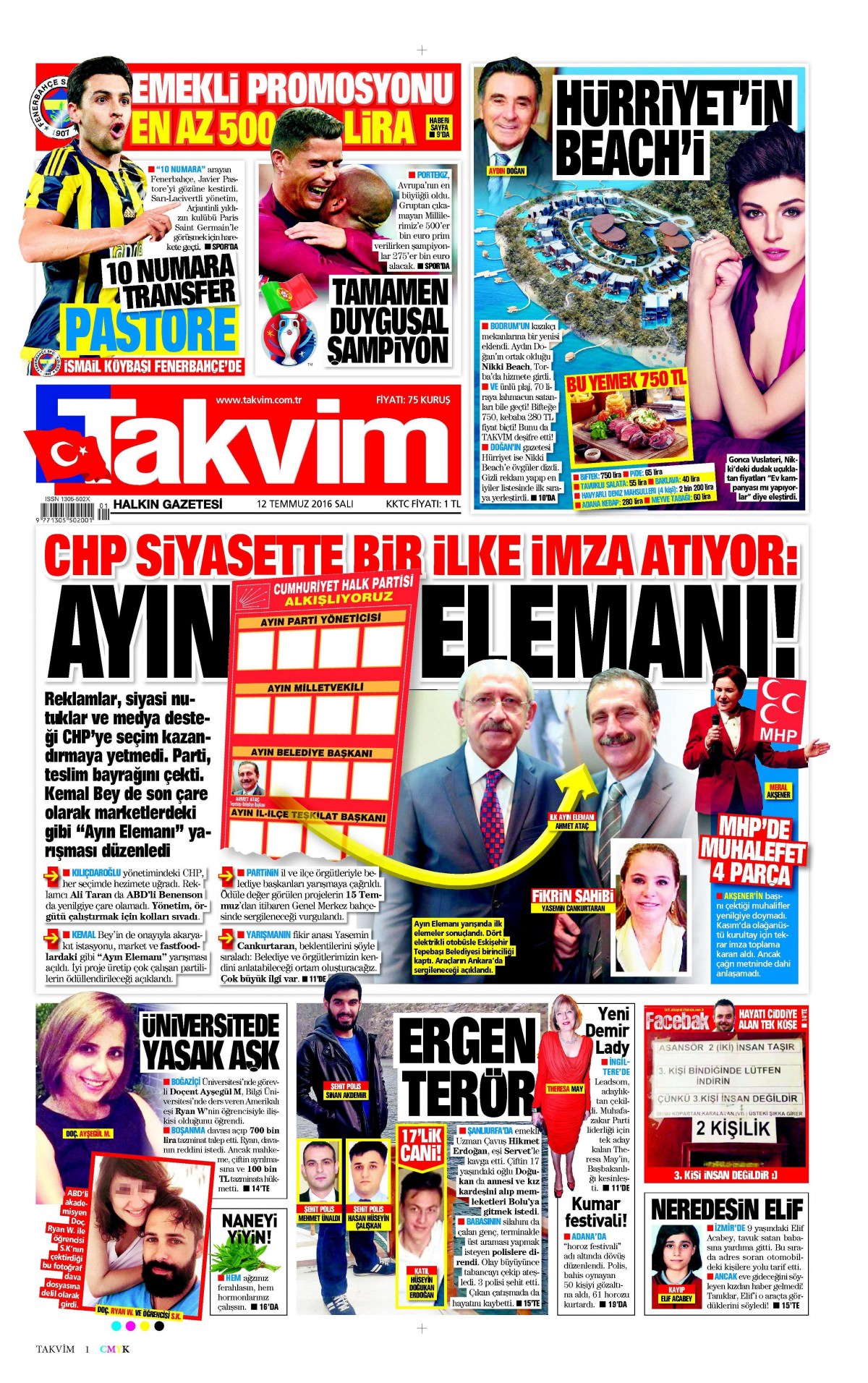 12 Temmuz 2016 gazete manşetleri - 541