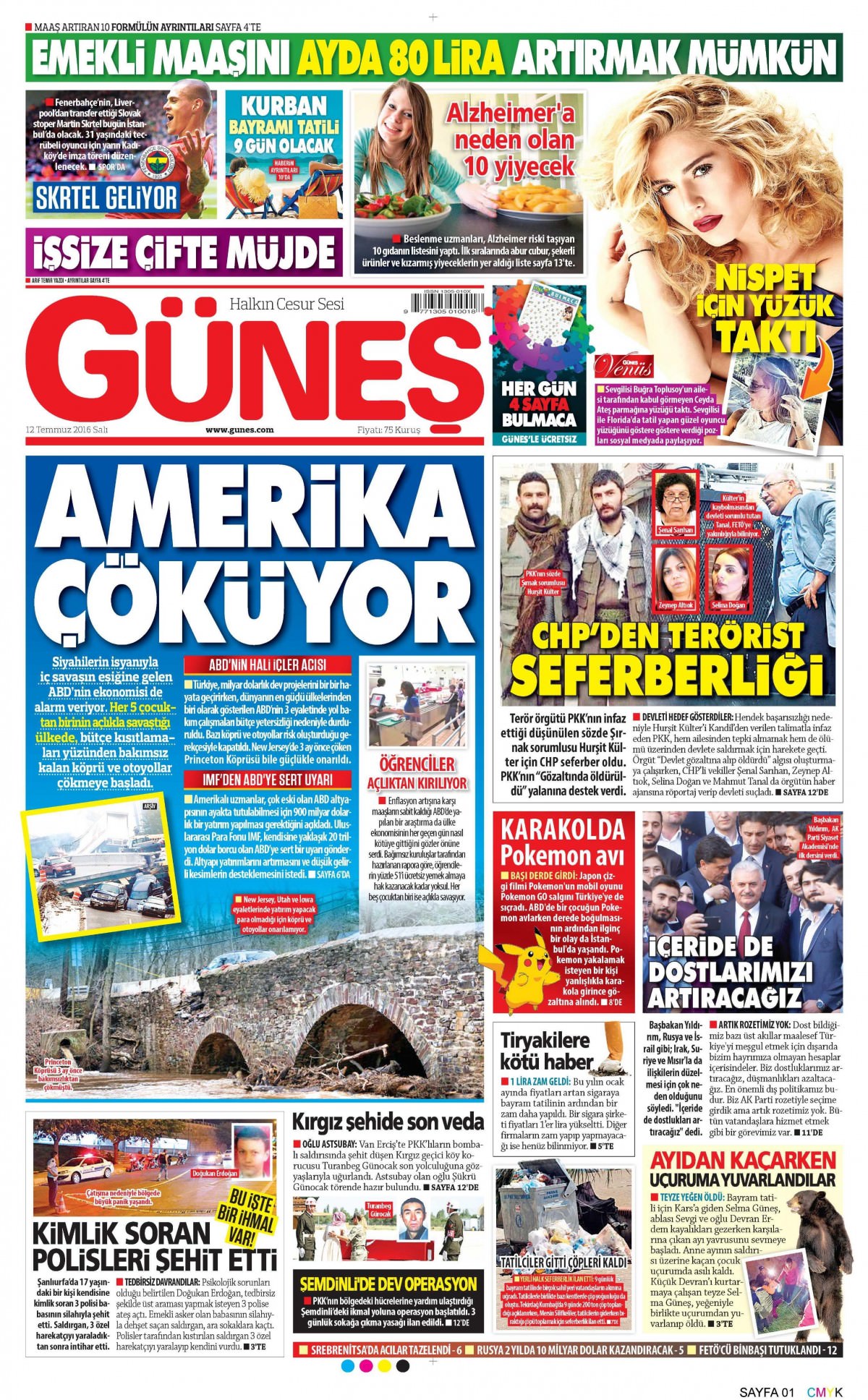 12 Temmuz 2016 gazete manşetleri - 769