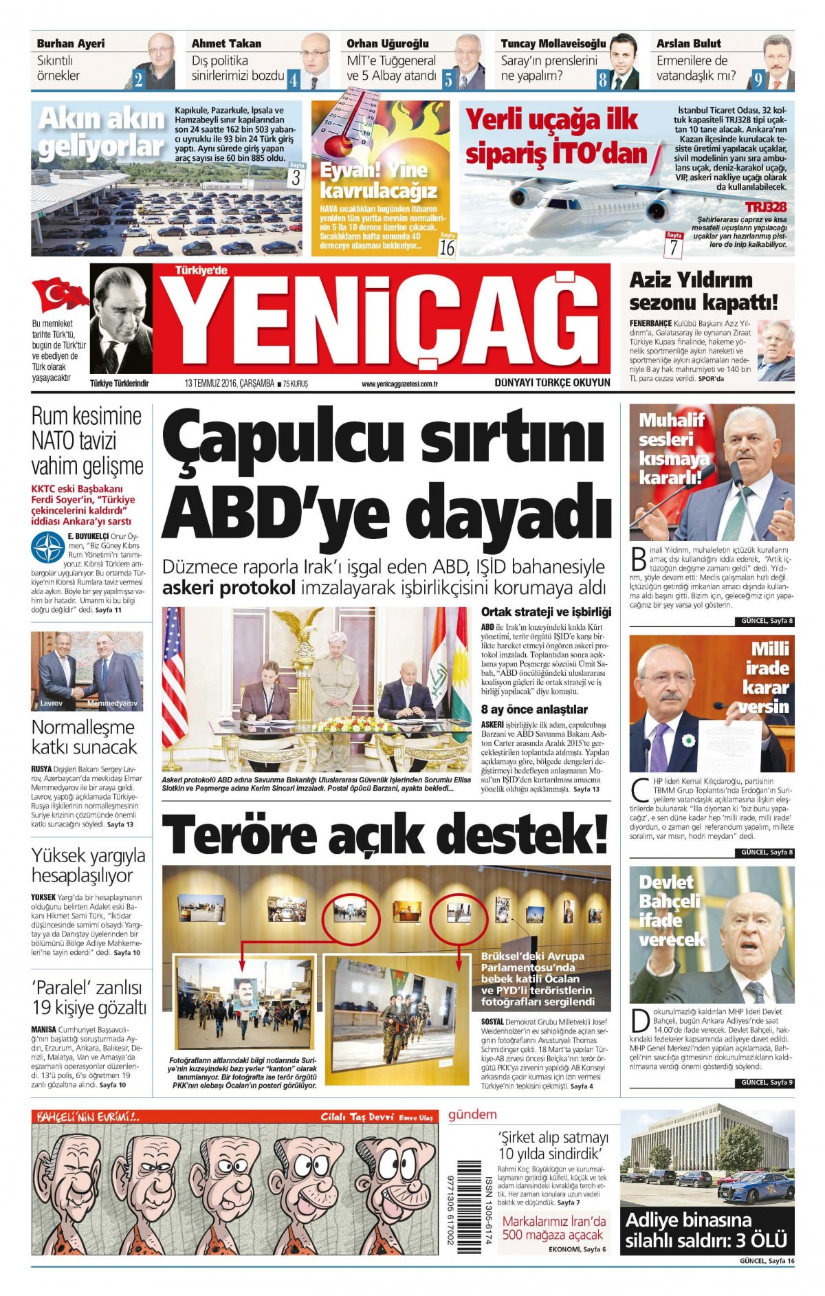 13 Temmuz 2016 gazete manşetleri - 593