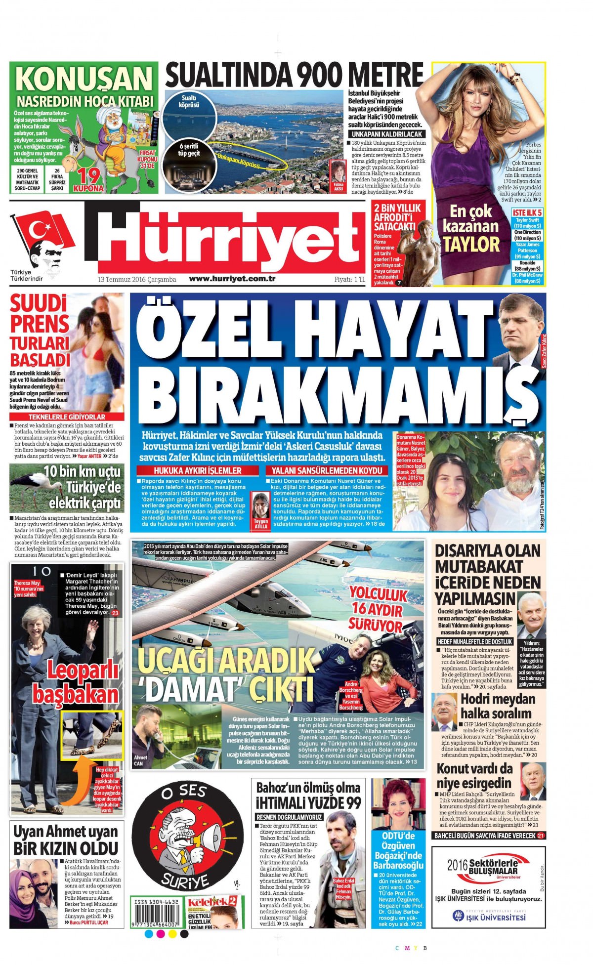 13 Temmuz 2016 gazete manşetleri - 513