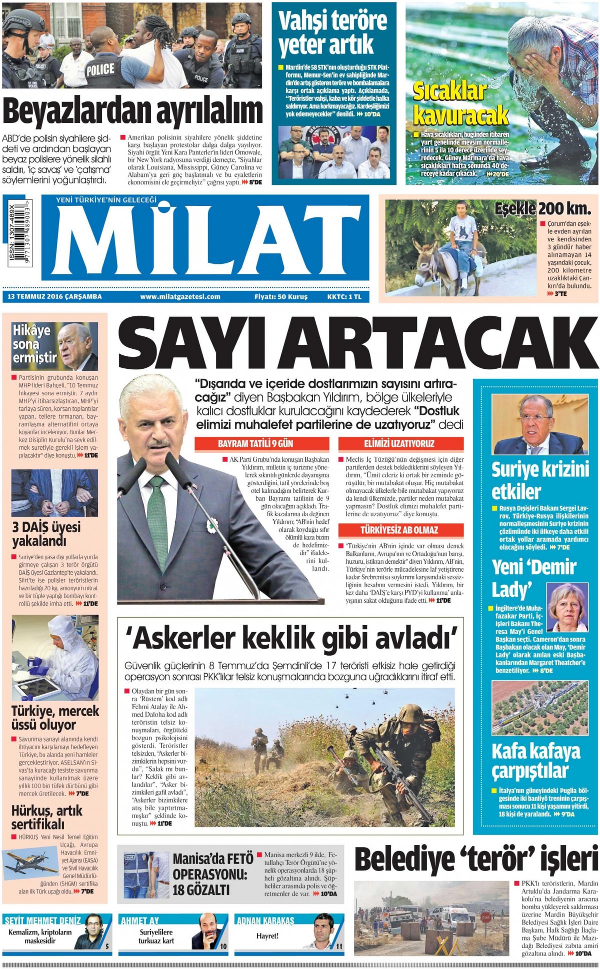 13 Temmuz 2016 gazete manşetleri - 571