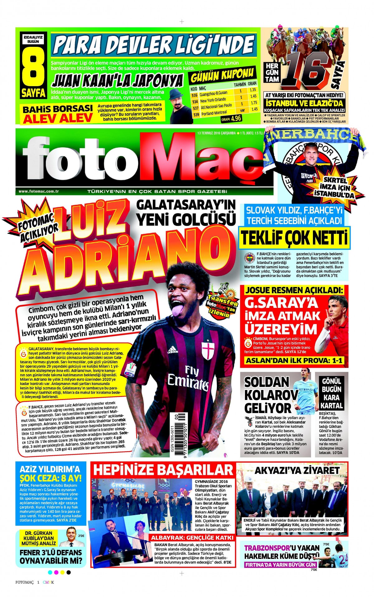13 Temmuz 2016 gazete manşetleri - 943