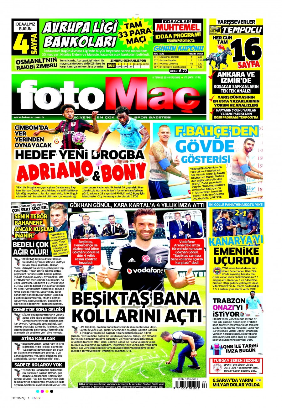 14 Temmuz 2016 gazete manşetleri - 790