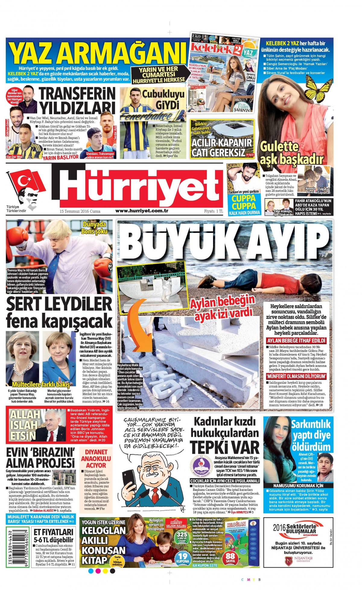 15 Temmuz 2016 gazete manşetleri - 15