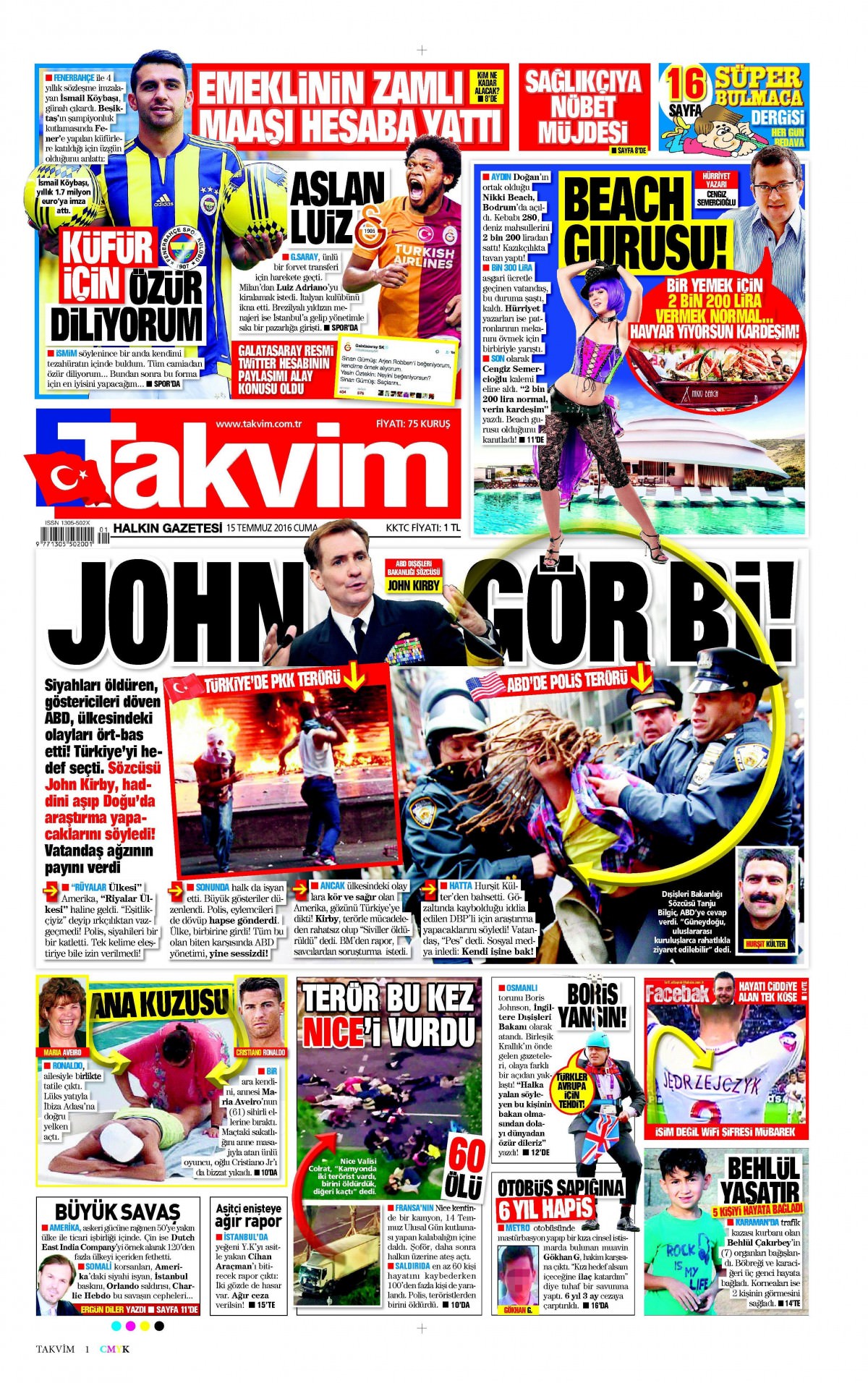 15 Temmuz 2016 gazete manşetleri - 10