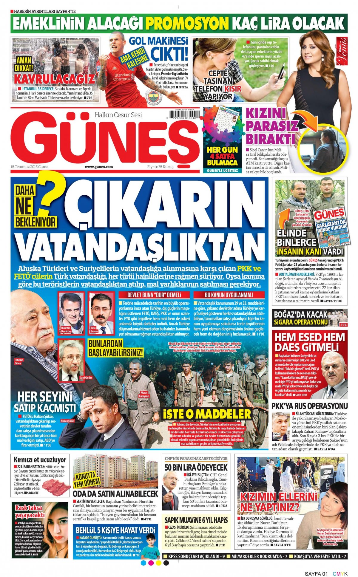 15 Temmuz 2016 gazete manşetleri - 9