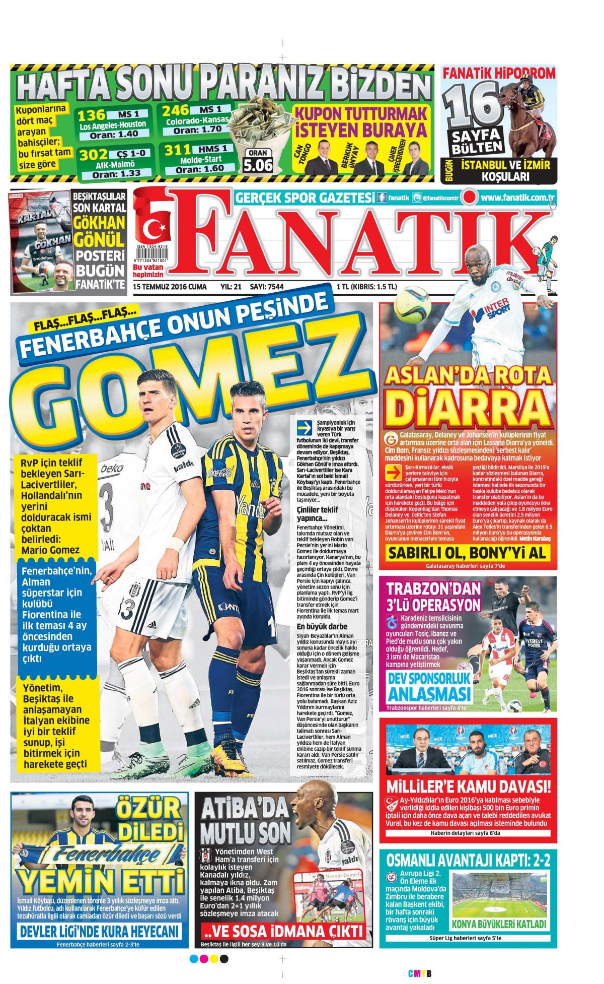 15 Temmuz 2016 gazete manşetleri - 2