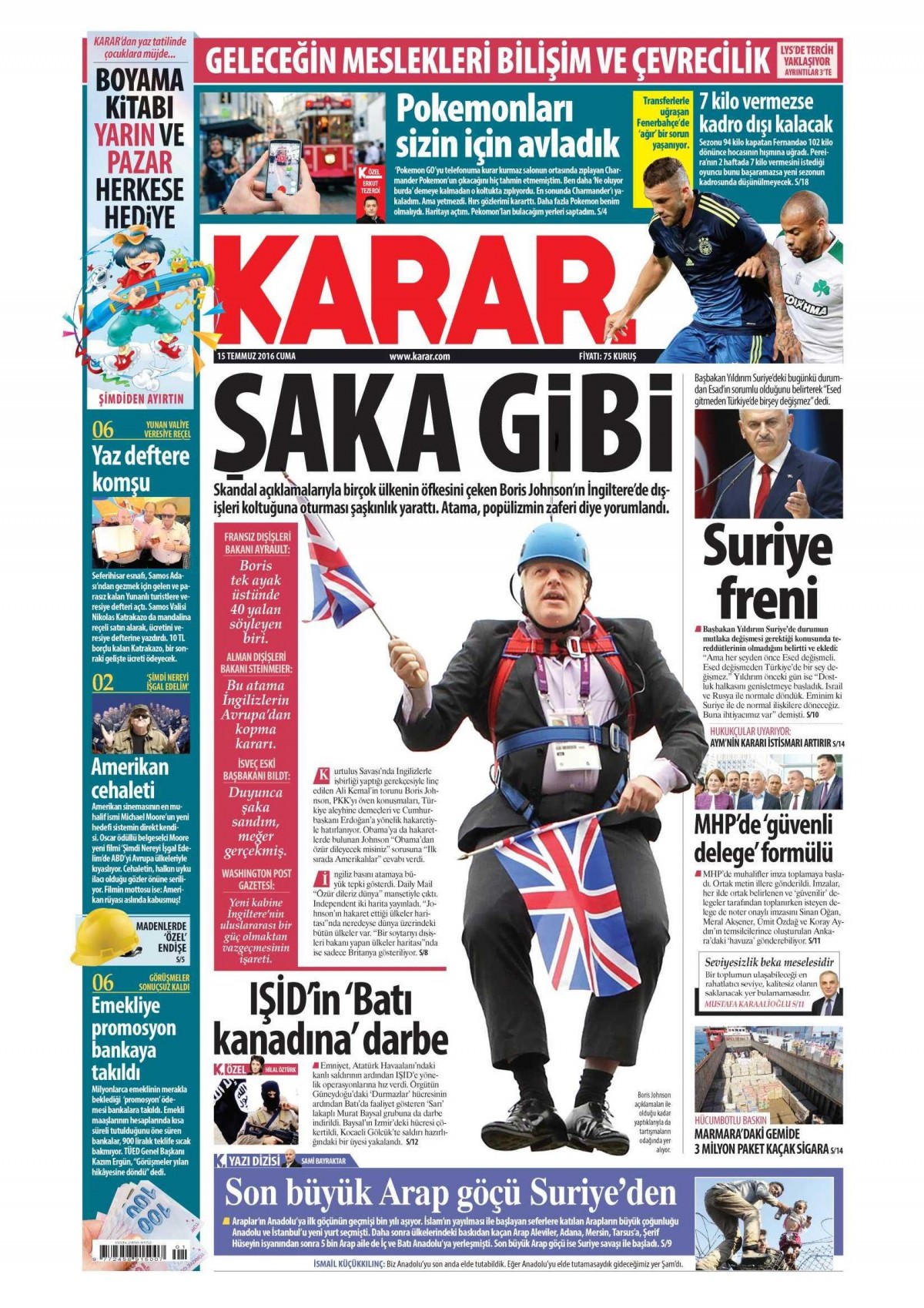 15 Temmuz 2016 gazete manşetleri - 14