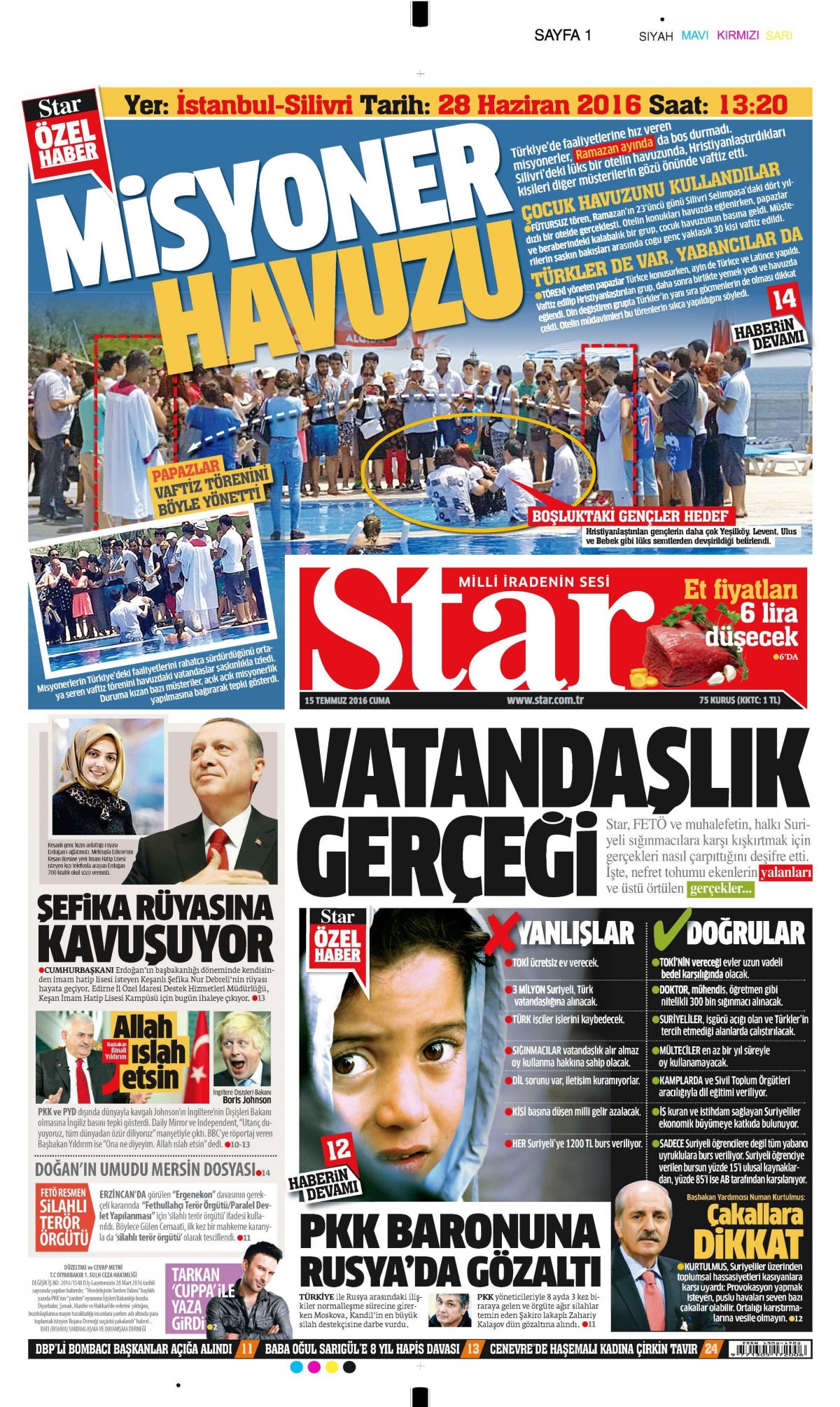 15 Temmuz 2016 gazete manşetleri - 21