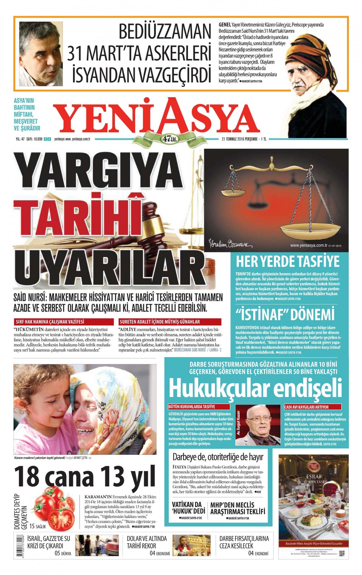 22 Temmuz 2016 gazete manşetleri - 532