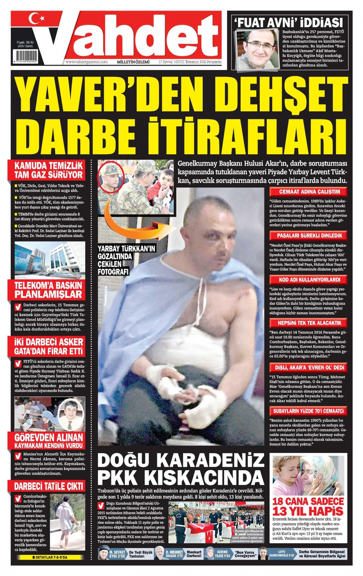 22 Temmuz 2016 gazete manşetleri - 524