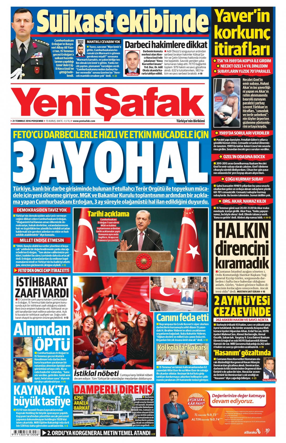 22 Temmuz 2016 gazete manşetleri - 856