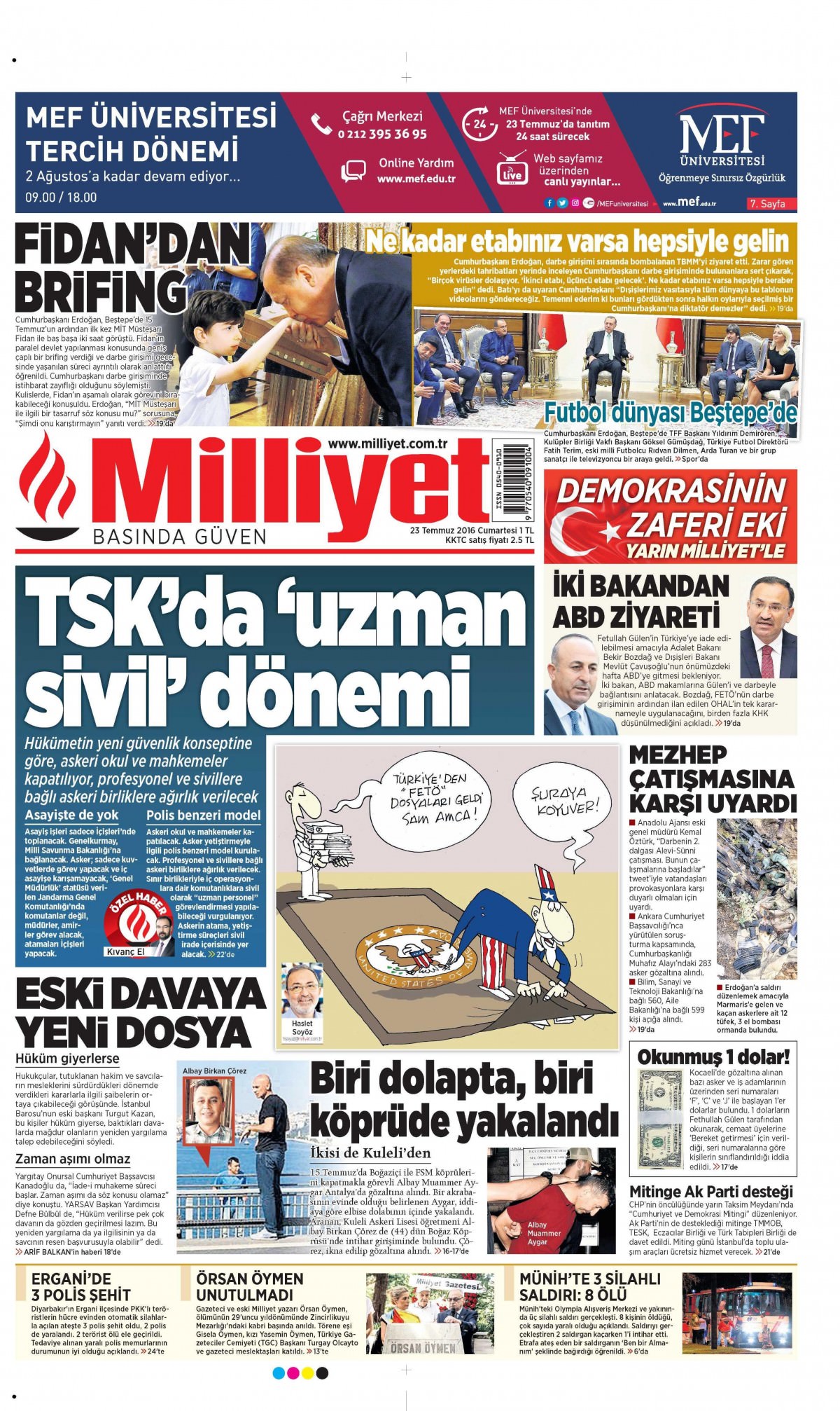 23 Temmuz 2016 gazete manşetleri - 715