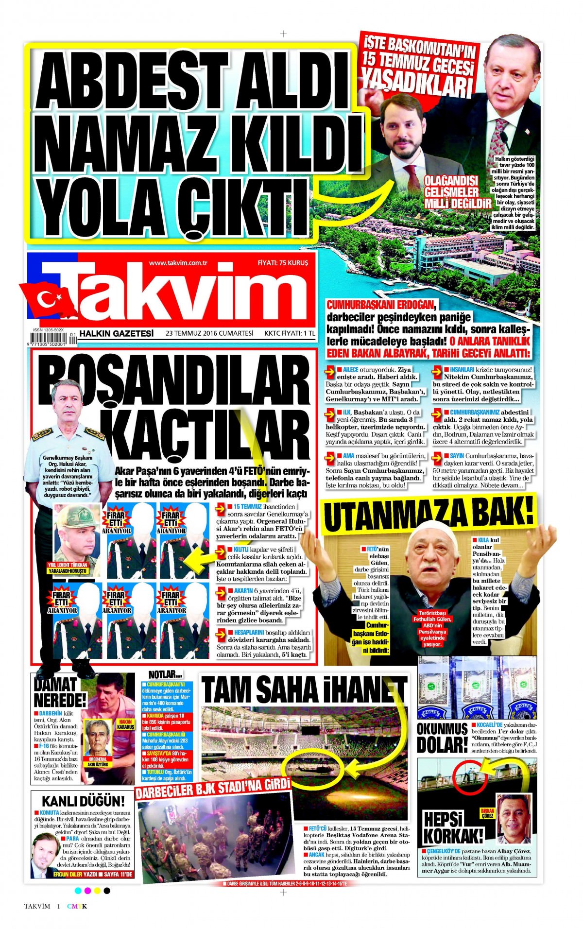 23 Temmuz 2016 gazete manşetleri - 920