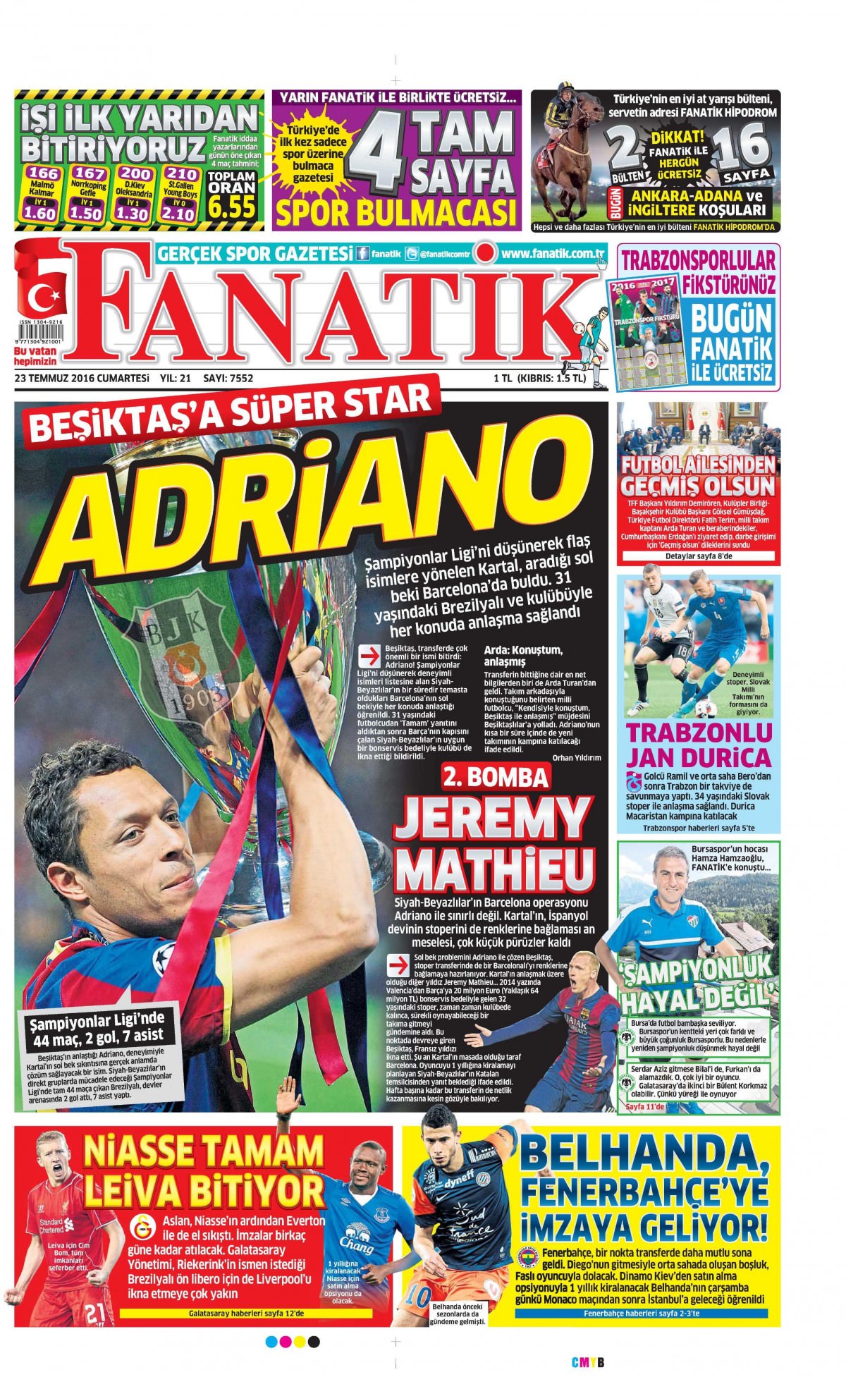 23 Temmuz 2016 gazete manşetleri - 774