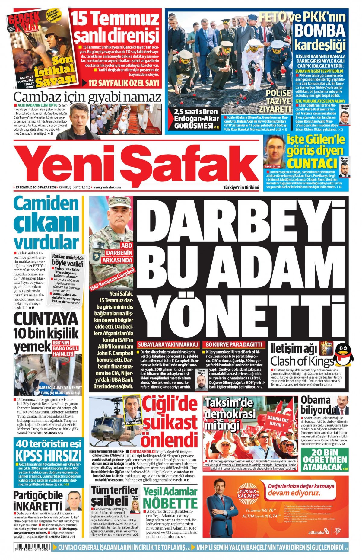 25 Temmuz 2016 gazete manşetleri - 639