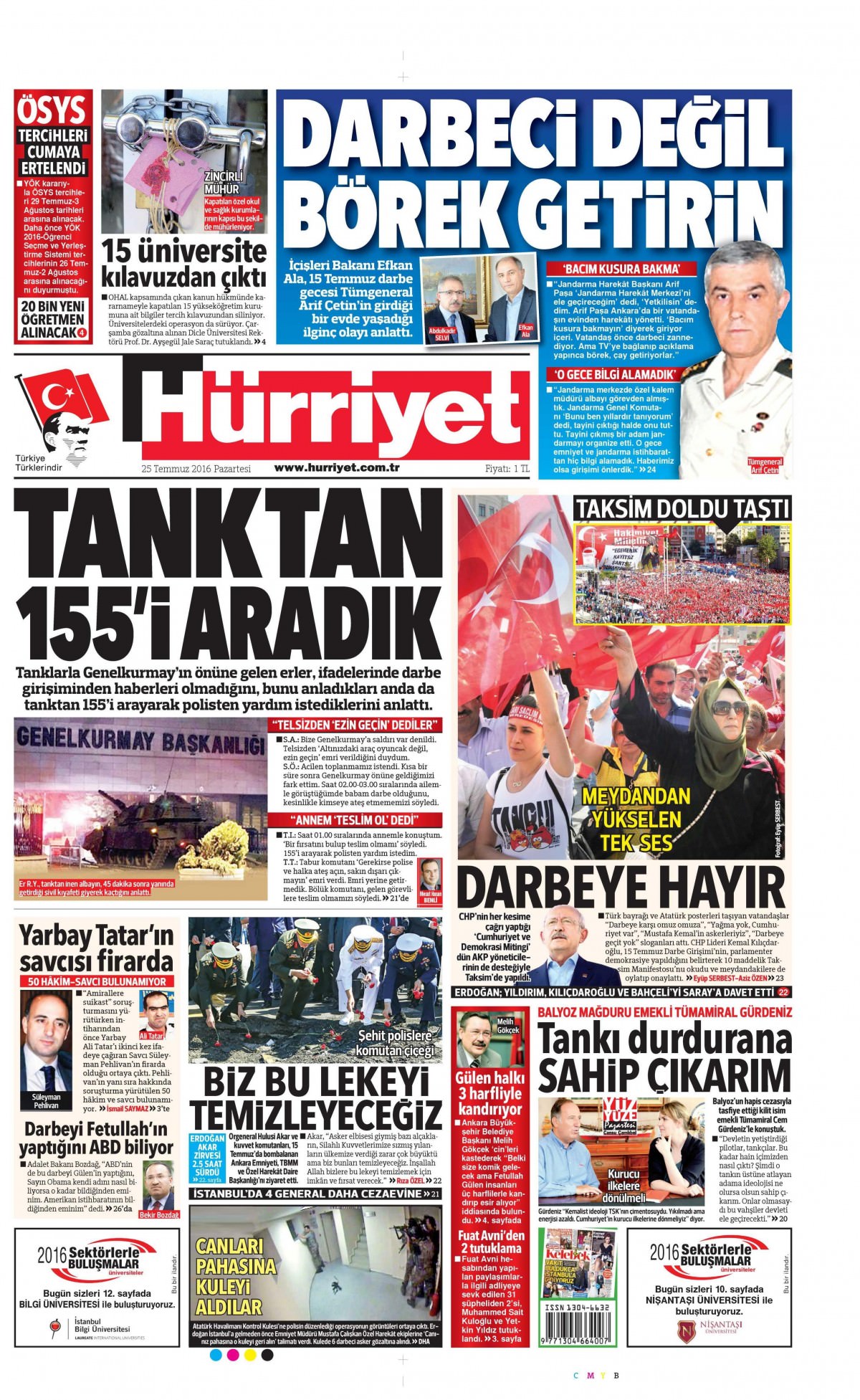 25 Temmuz 2016 gazete manşetleri - 521