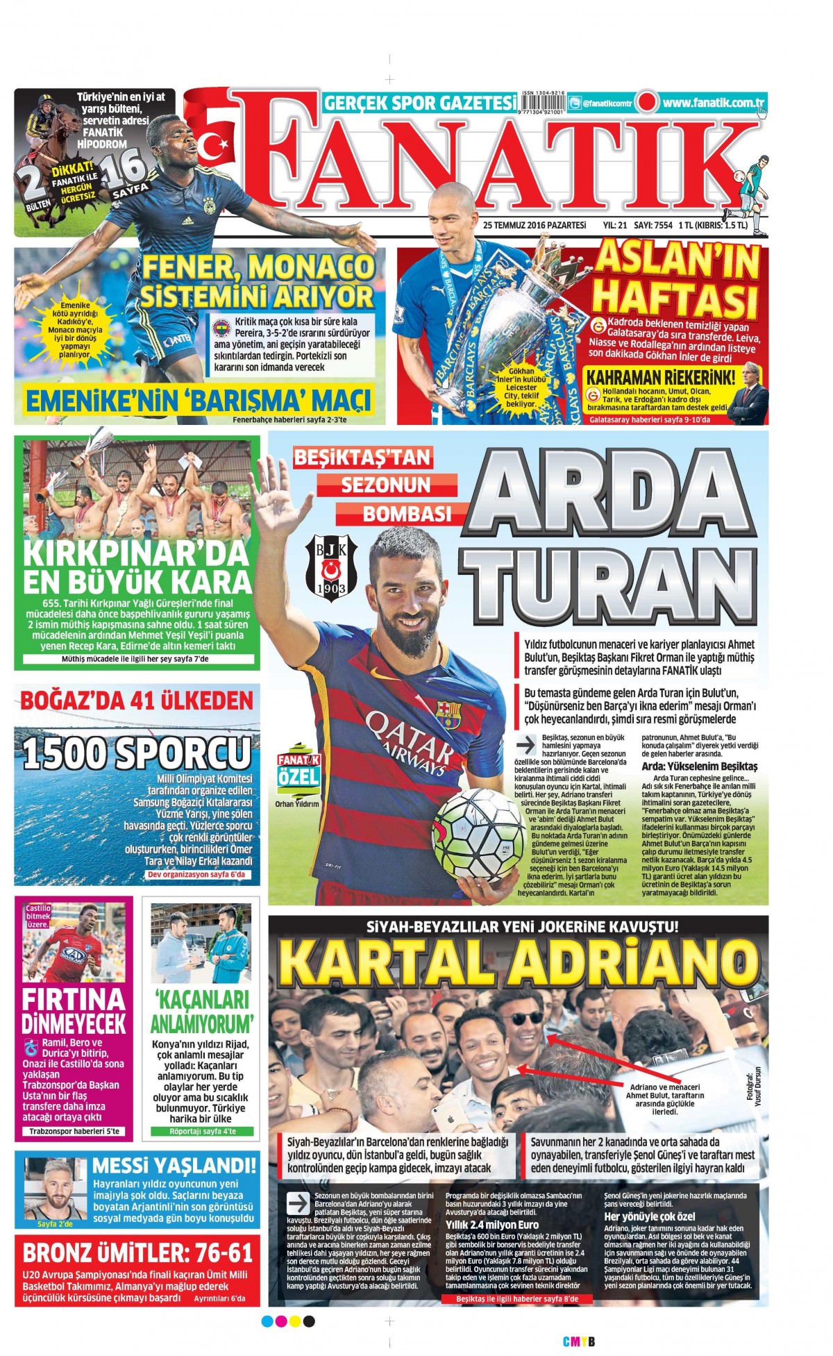 25 Temmuz 2016 gazete manşetleri - 828