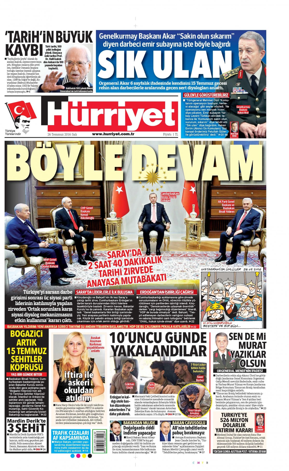 26 Temmuz 2016 gazete manşetleri - 505
