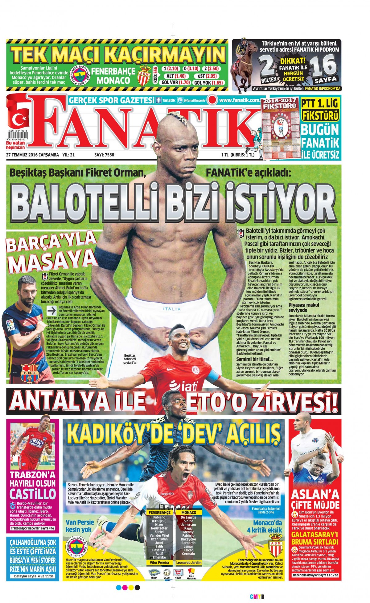 27 Temmuz 2016 gazete manşetleri - 930