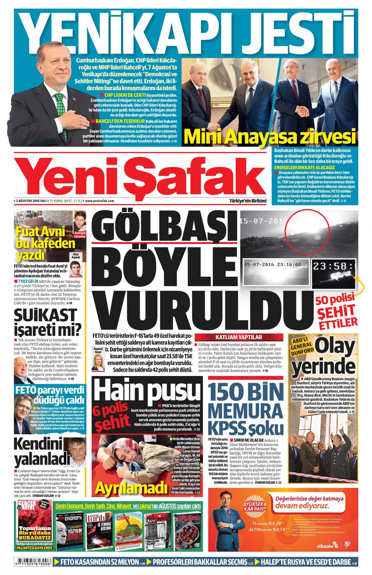 2 Ağustos 2016 gazete manşetleri - 942