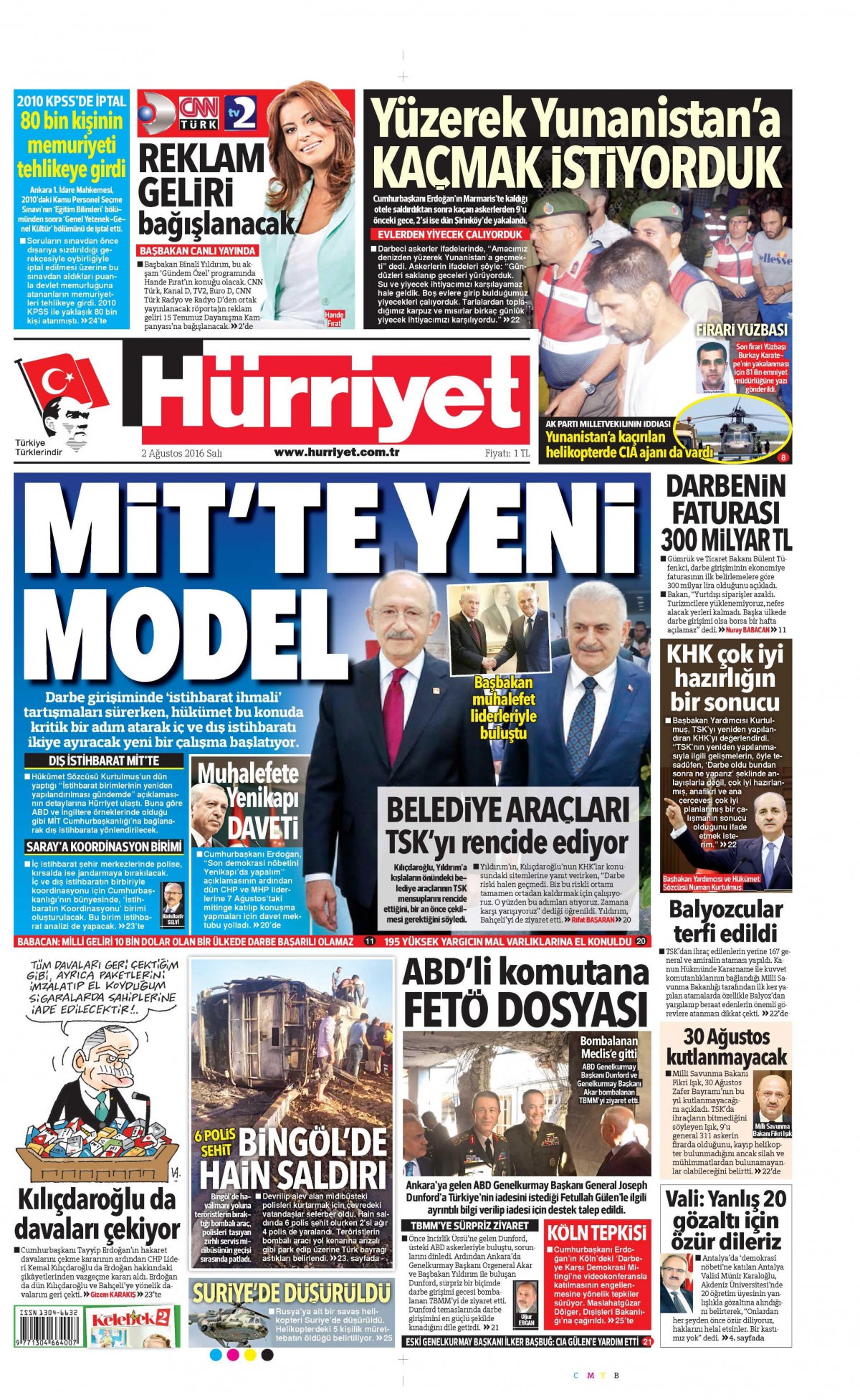 2 Ağustos 2016 gazete manşetleri - 635