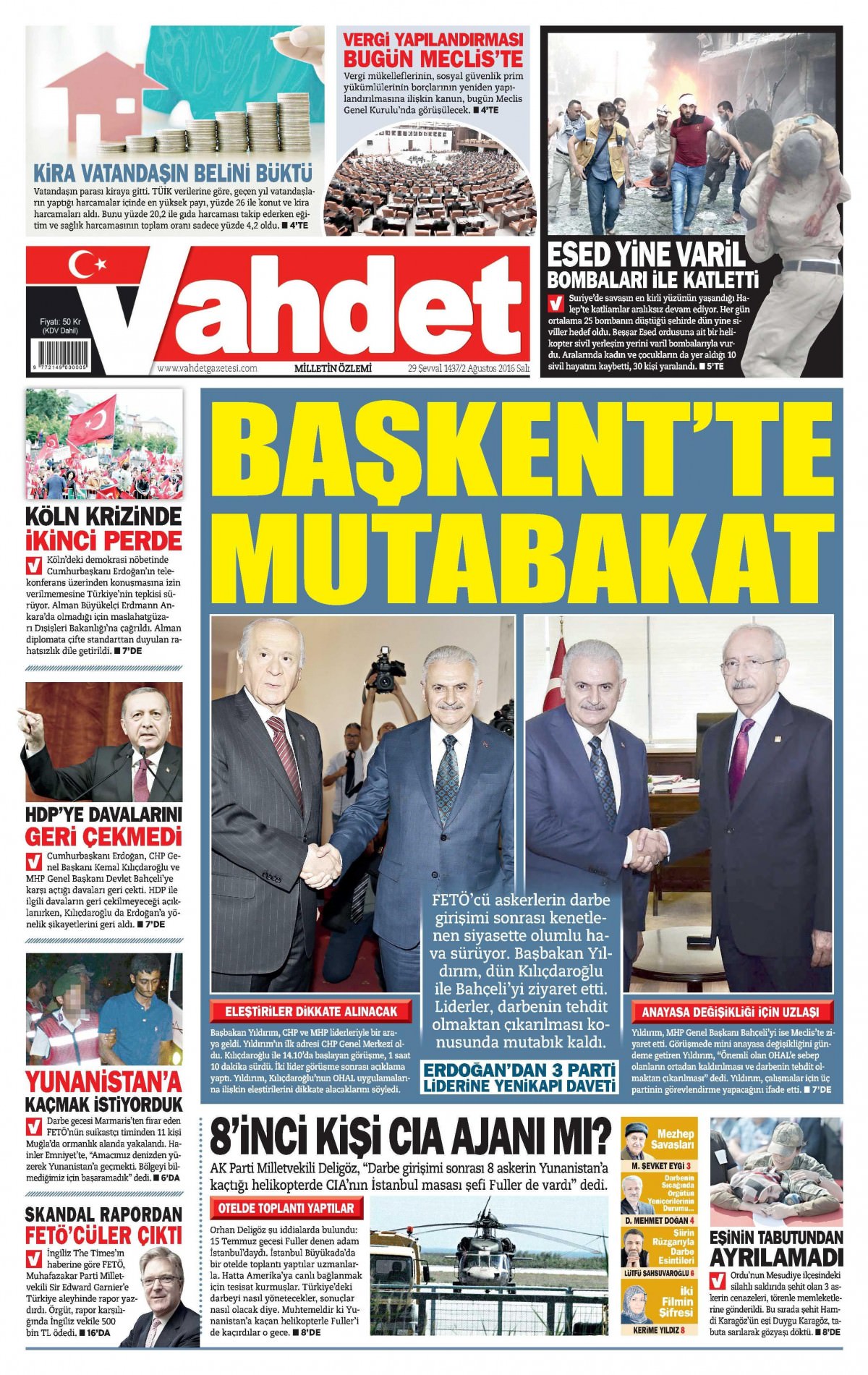 2 Ağustos 2016 gazete manşetleri - 621
