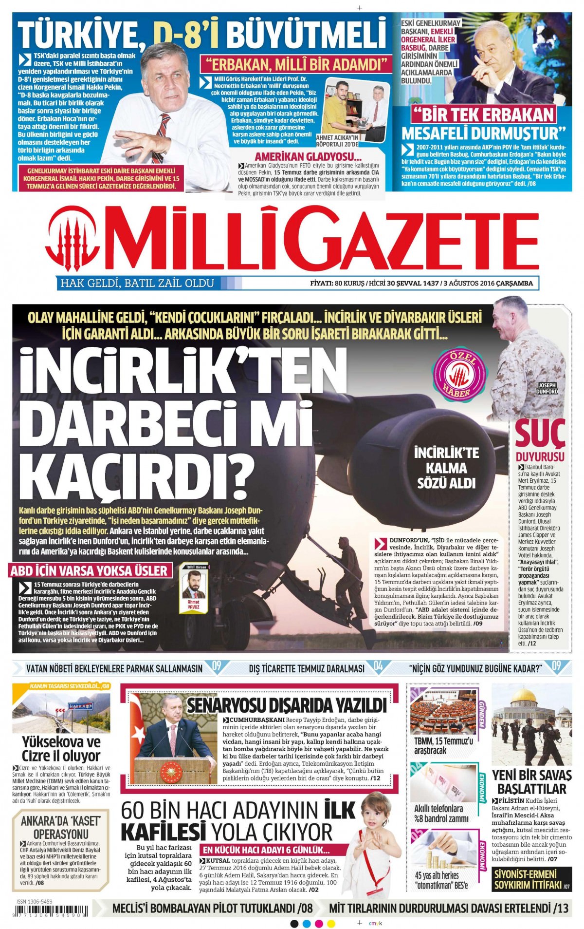 3 Ağustos 2016 gazete manşetleri - 740