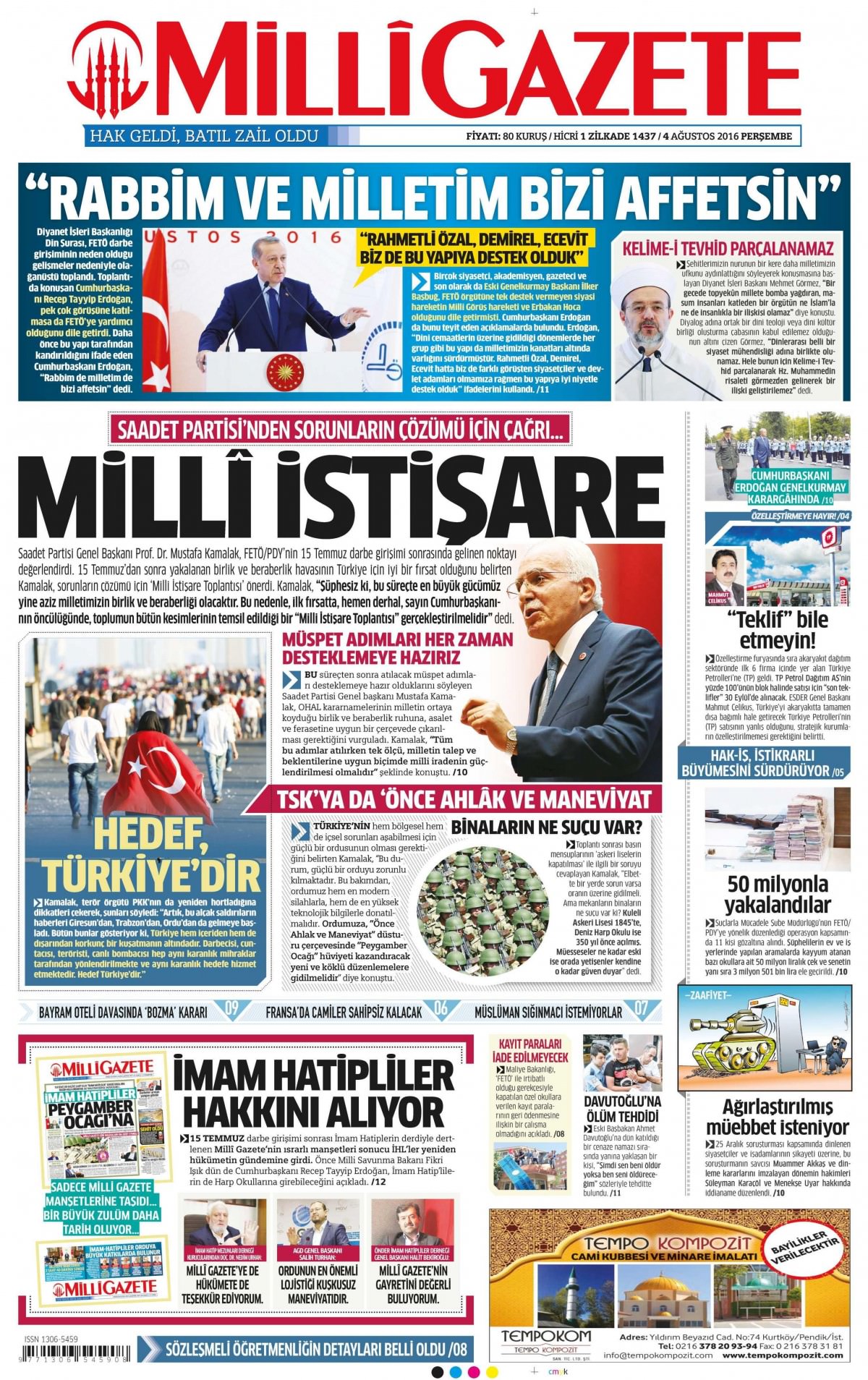 4 Ağustos 2016 gazete manşetleri - 711
