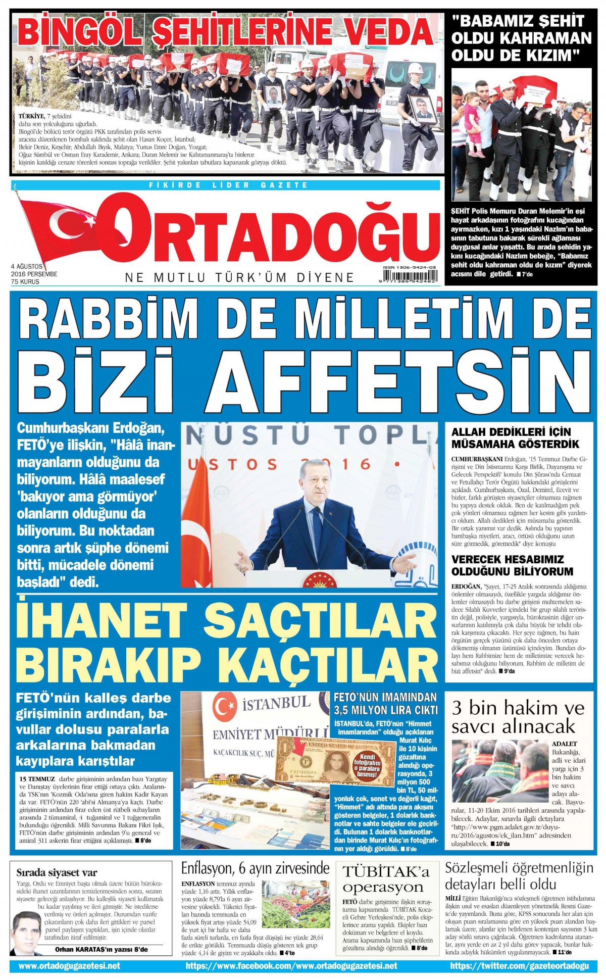 4 Ağustos 2016 gazete manşetleri - 748