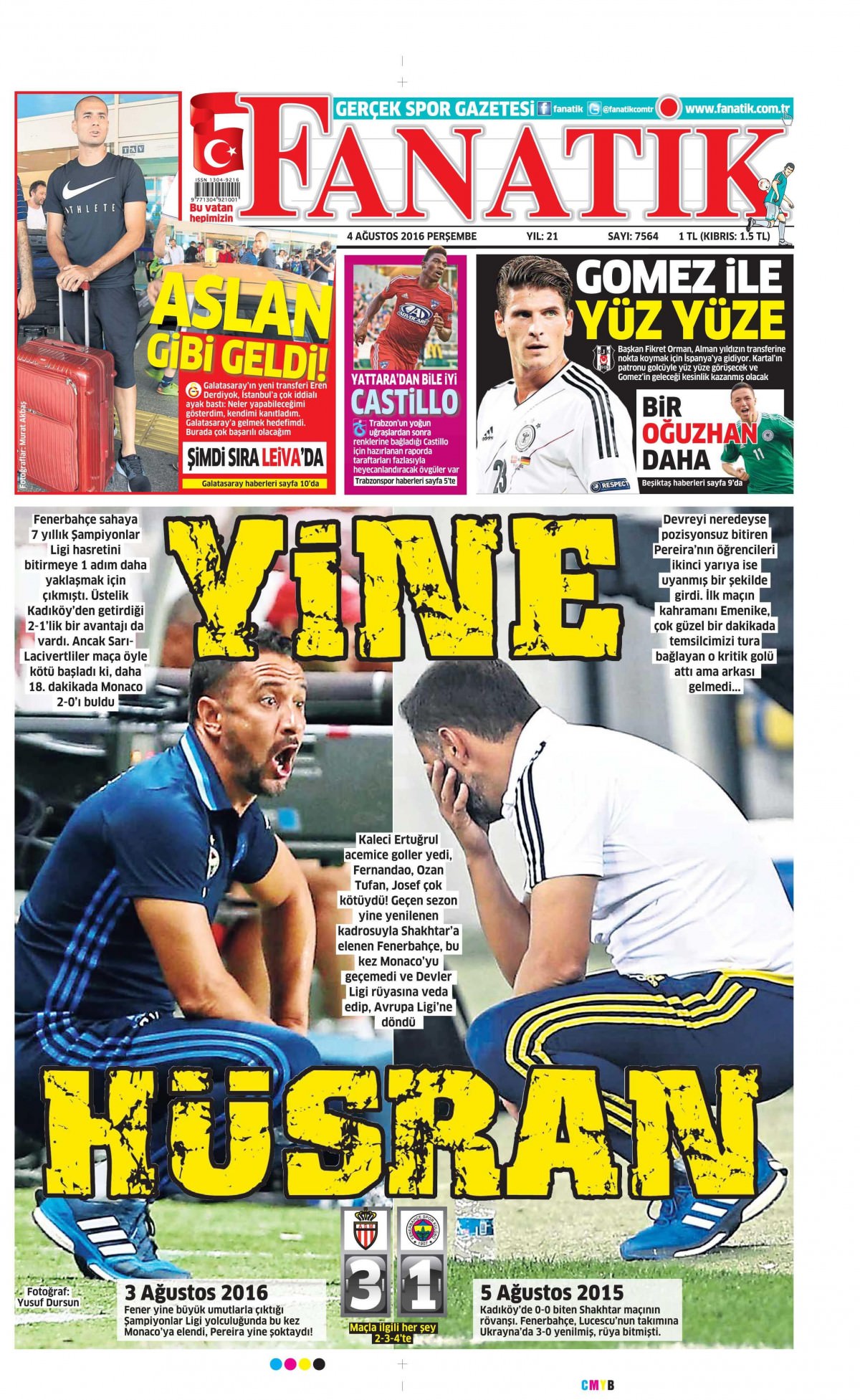 4 Ağustos 2016 gazete manşetleri - 534