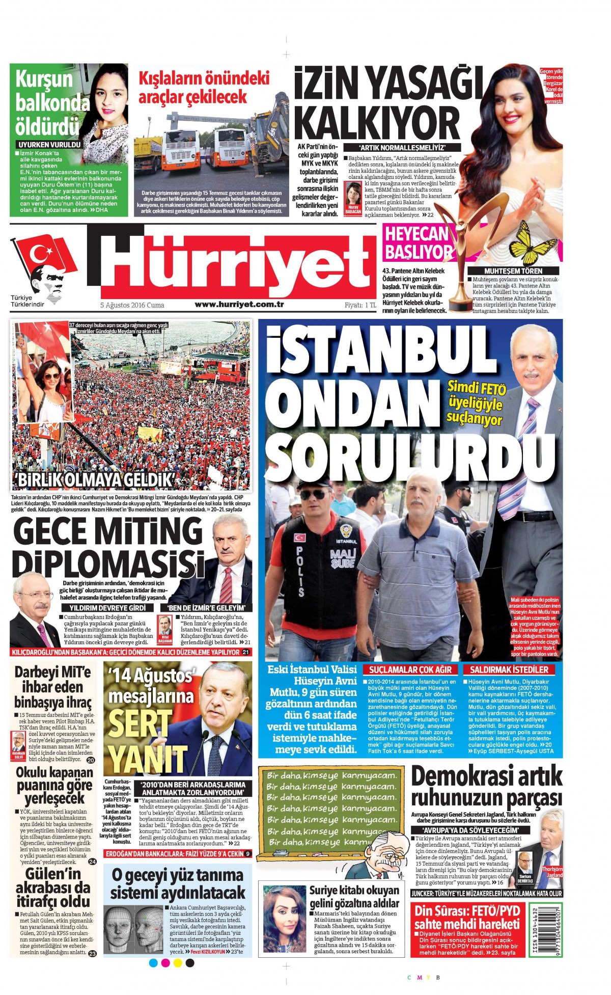 5 Ağustos 2016 gazete manşetleri - 519