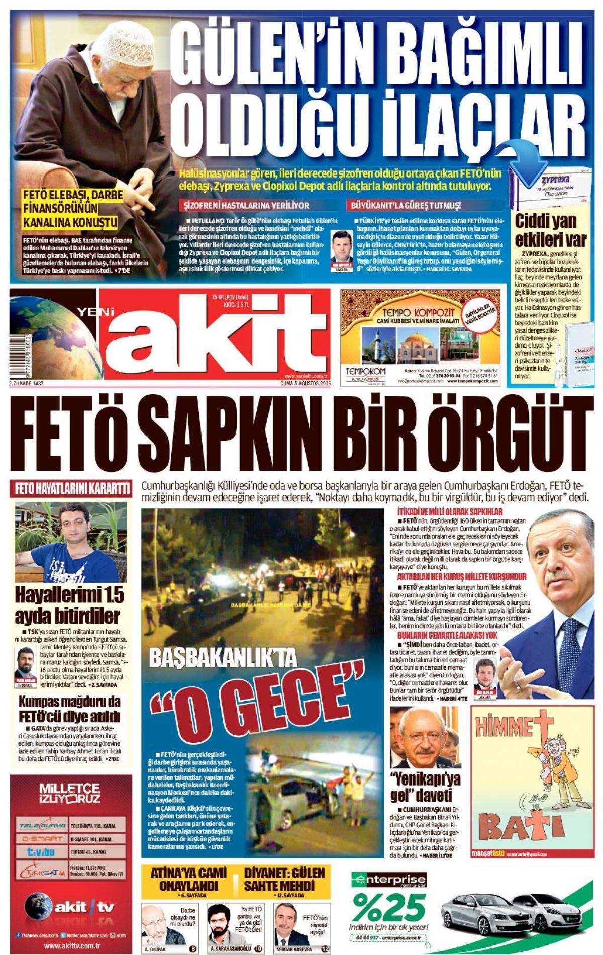 5 Ağustos 2016 gazete manşetleri - 656