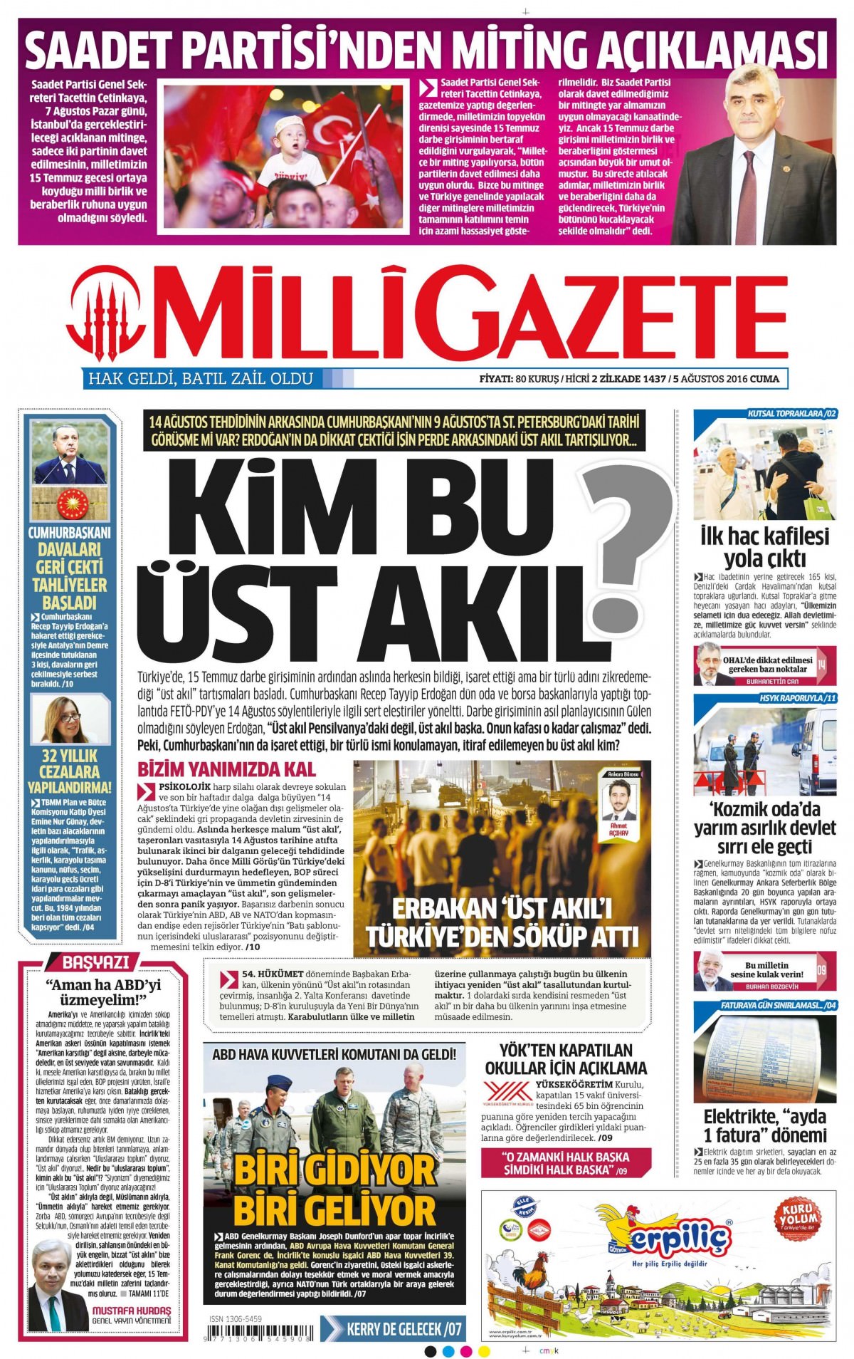 5 Ağustos 2016 gazete manşetleri - 661