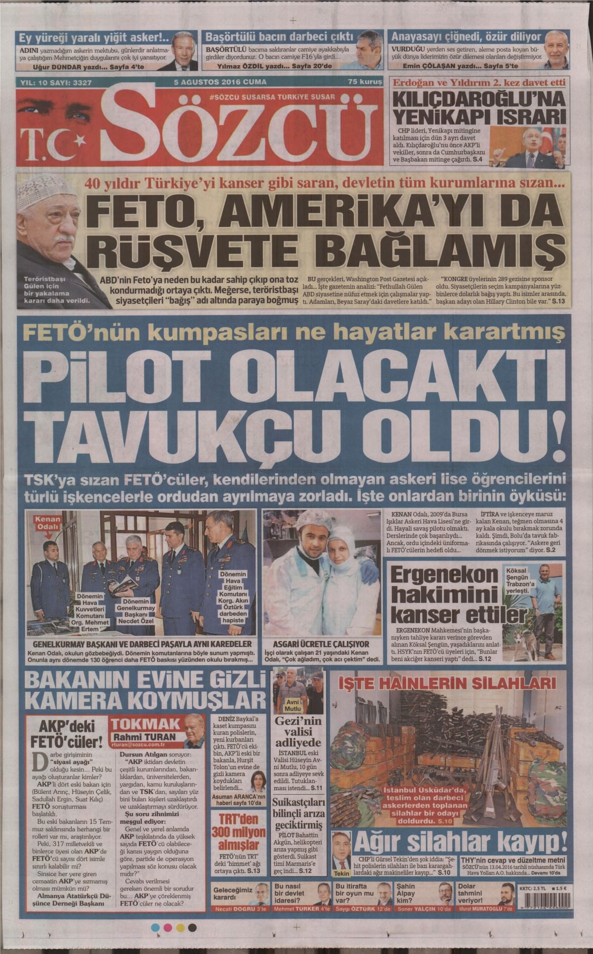 5 Ağustos 2016 gazete manşetleri - 715