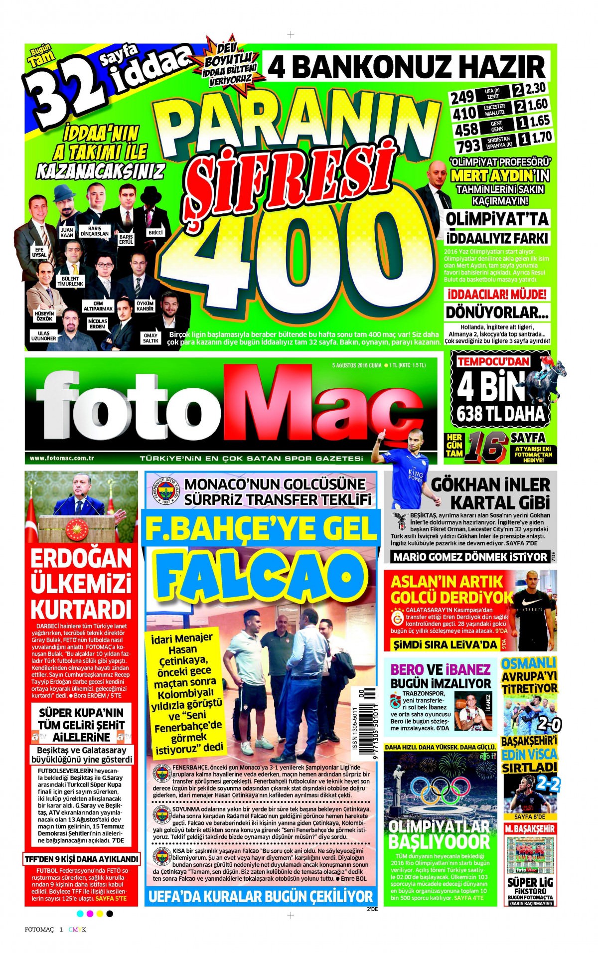 5 Ağustos 2016 gazete manşetleri - 681