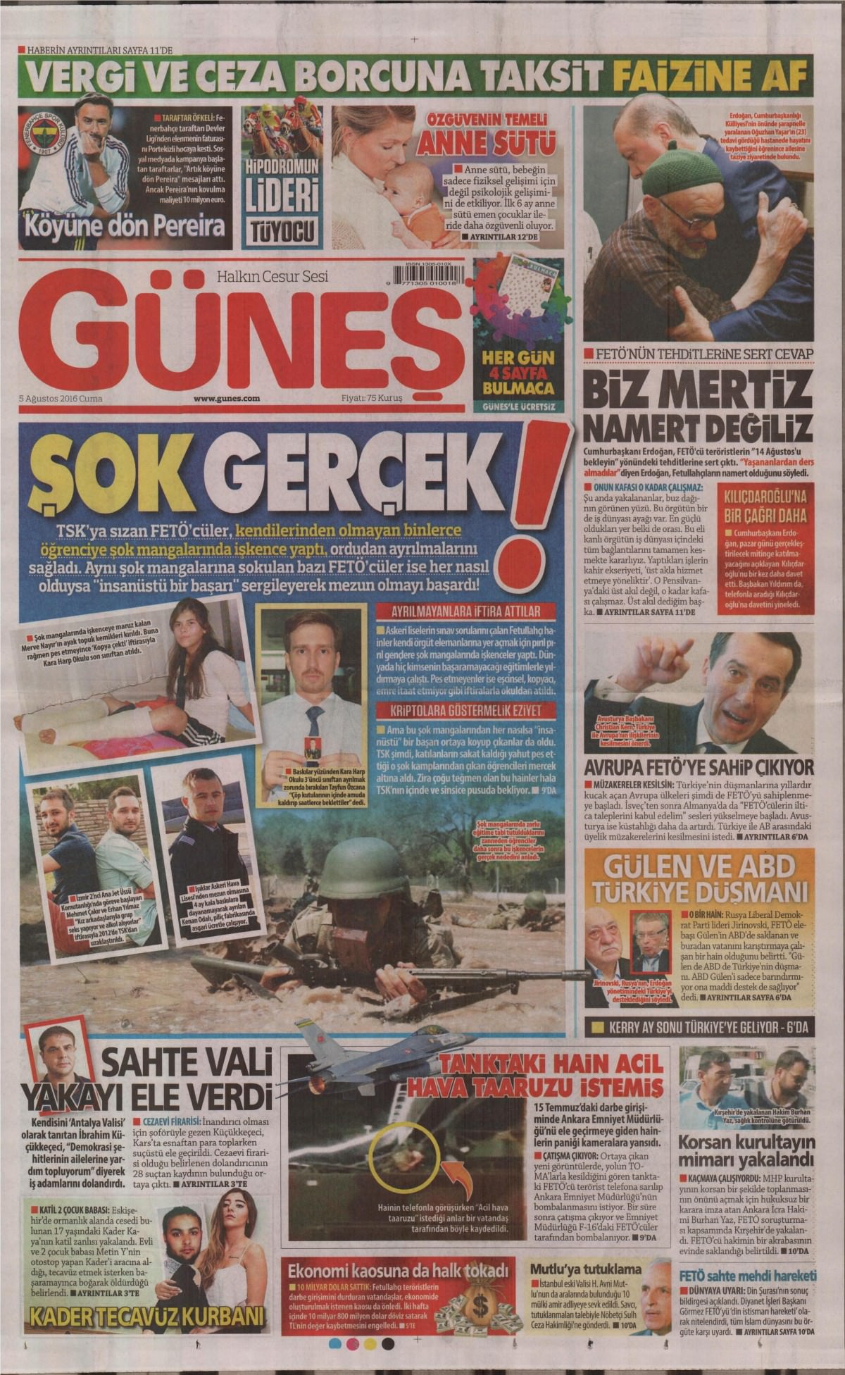 5 Ağustos 2016 gazete manşetleri - 679