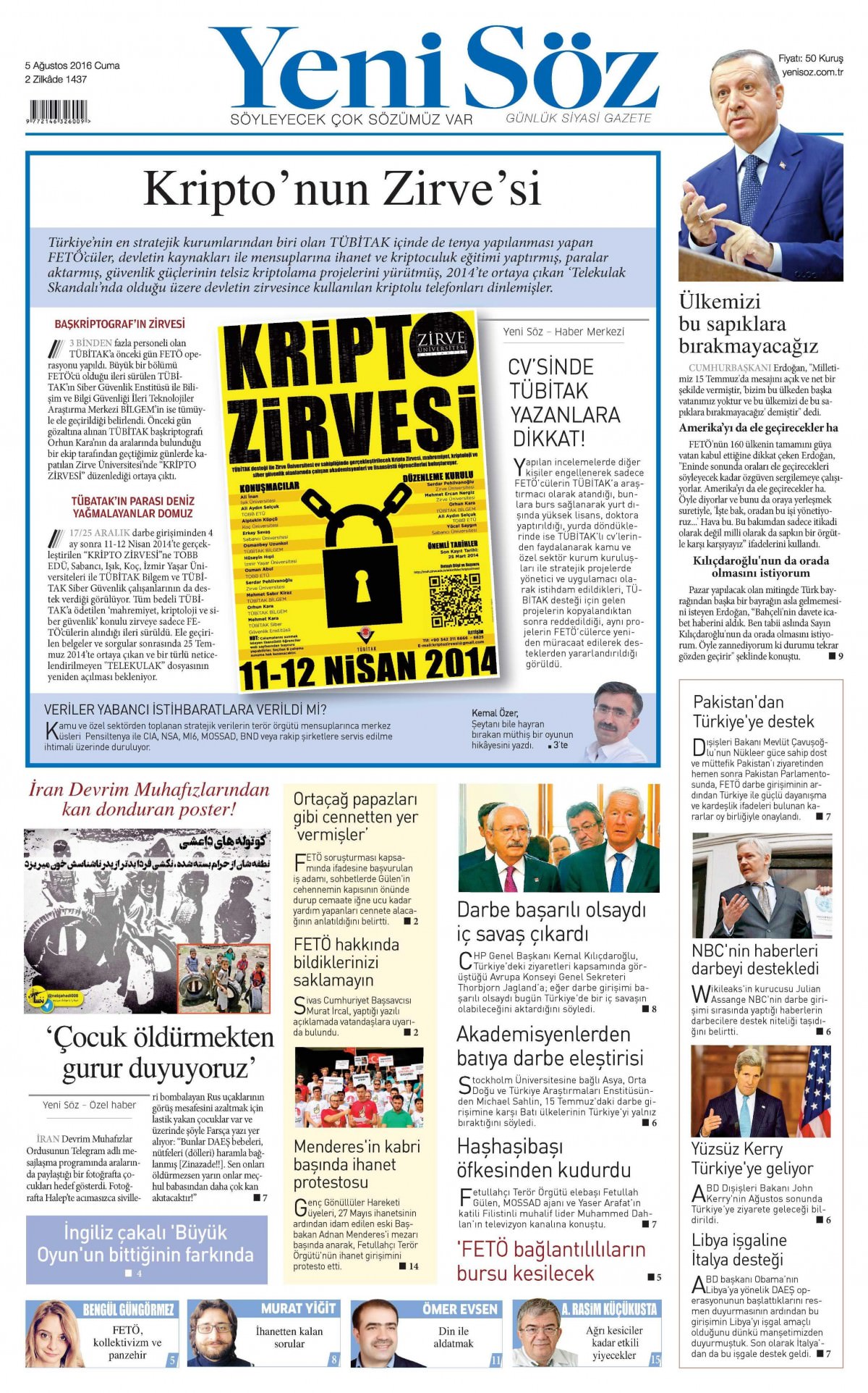 5 Ağustos 2016 gazete manşetleri - 509