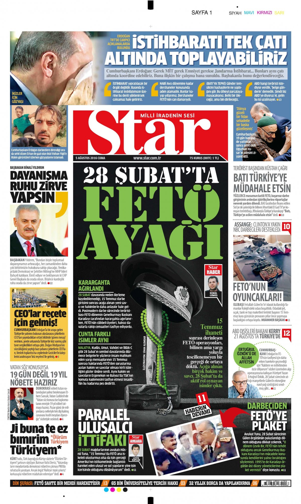 5 Ağustos 2016 gazete manşetleri - 568
