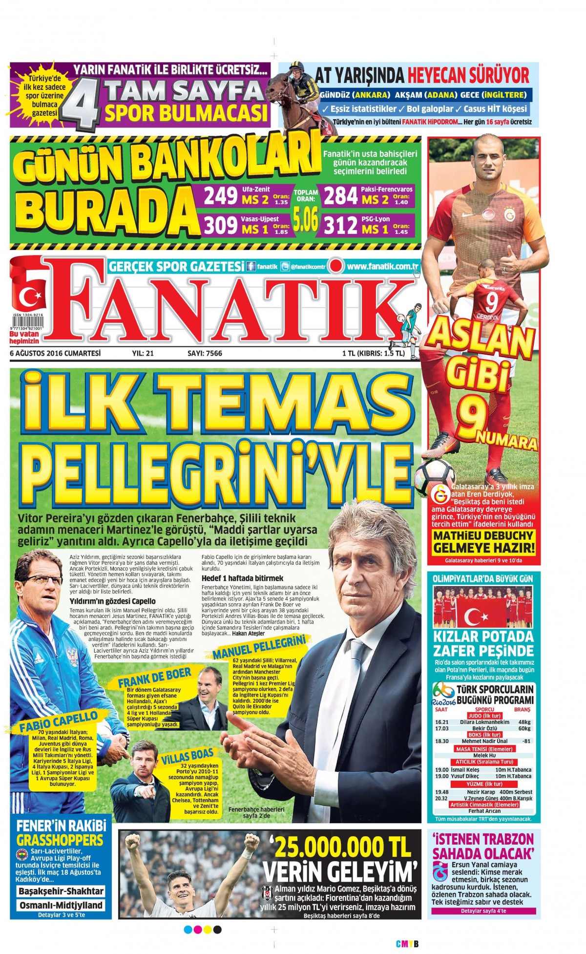 6 Ağustos 2016 gazete manşetleri - 21