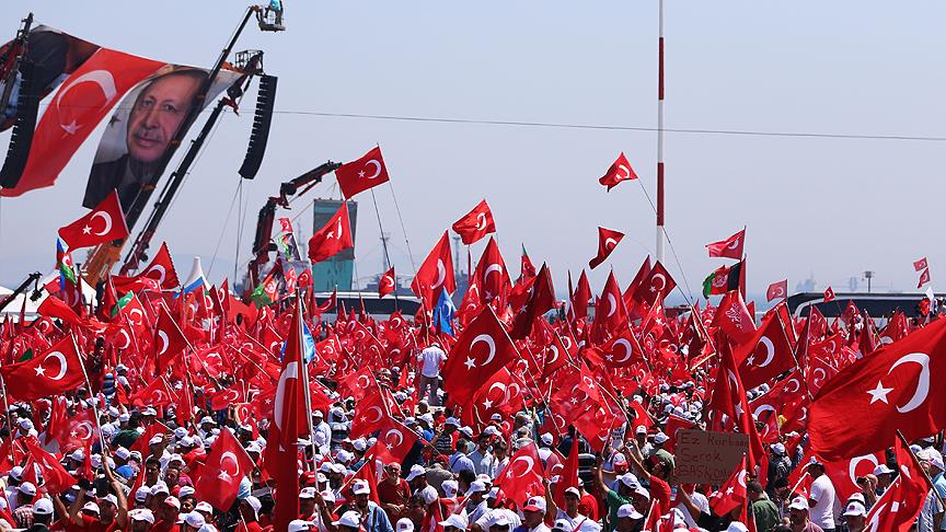 Demokrasi ve Şehitler Mitingi'nden ilk kareler... - 690