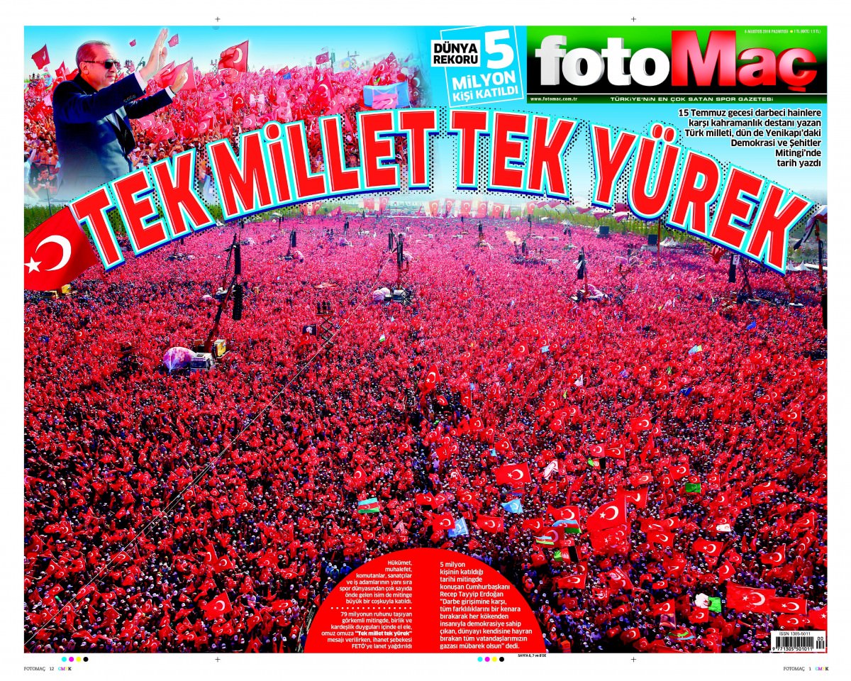 8 Ağustos 2016 gazete manşetleri - 521