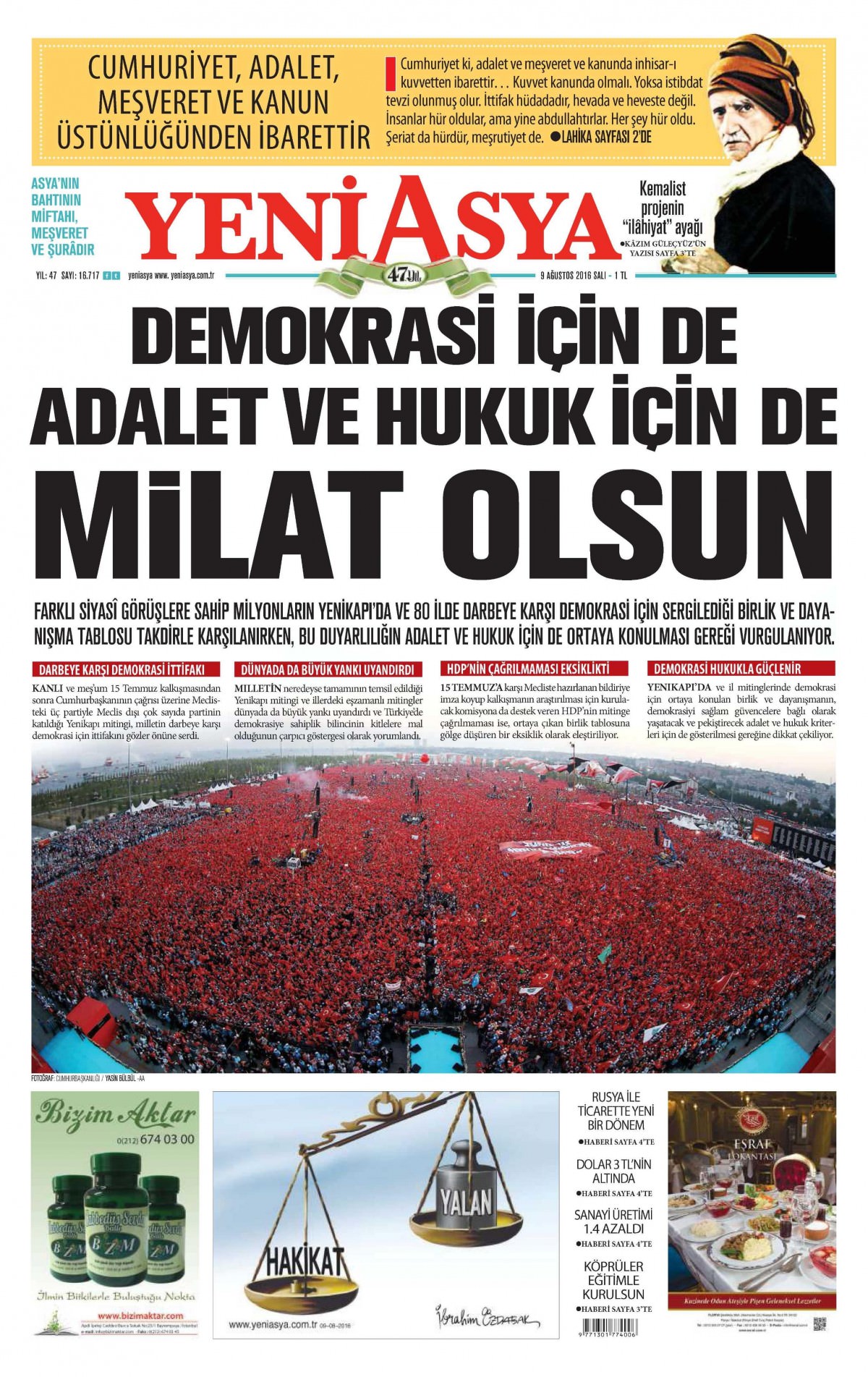 9 Ağustos 2016 gazete manşetleri - 569