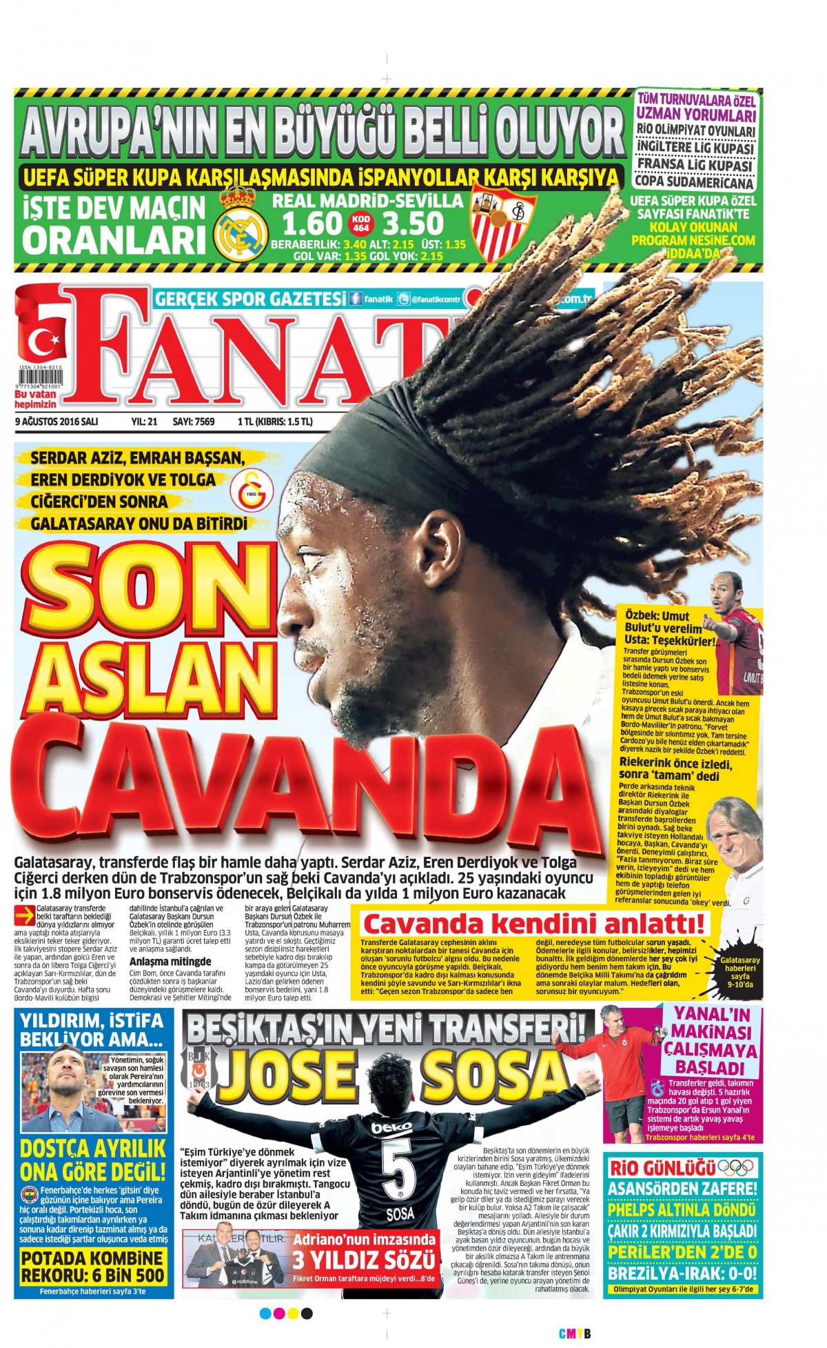 9 Ağustos 2016 gazete manşetleri - 578