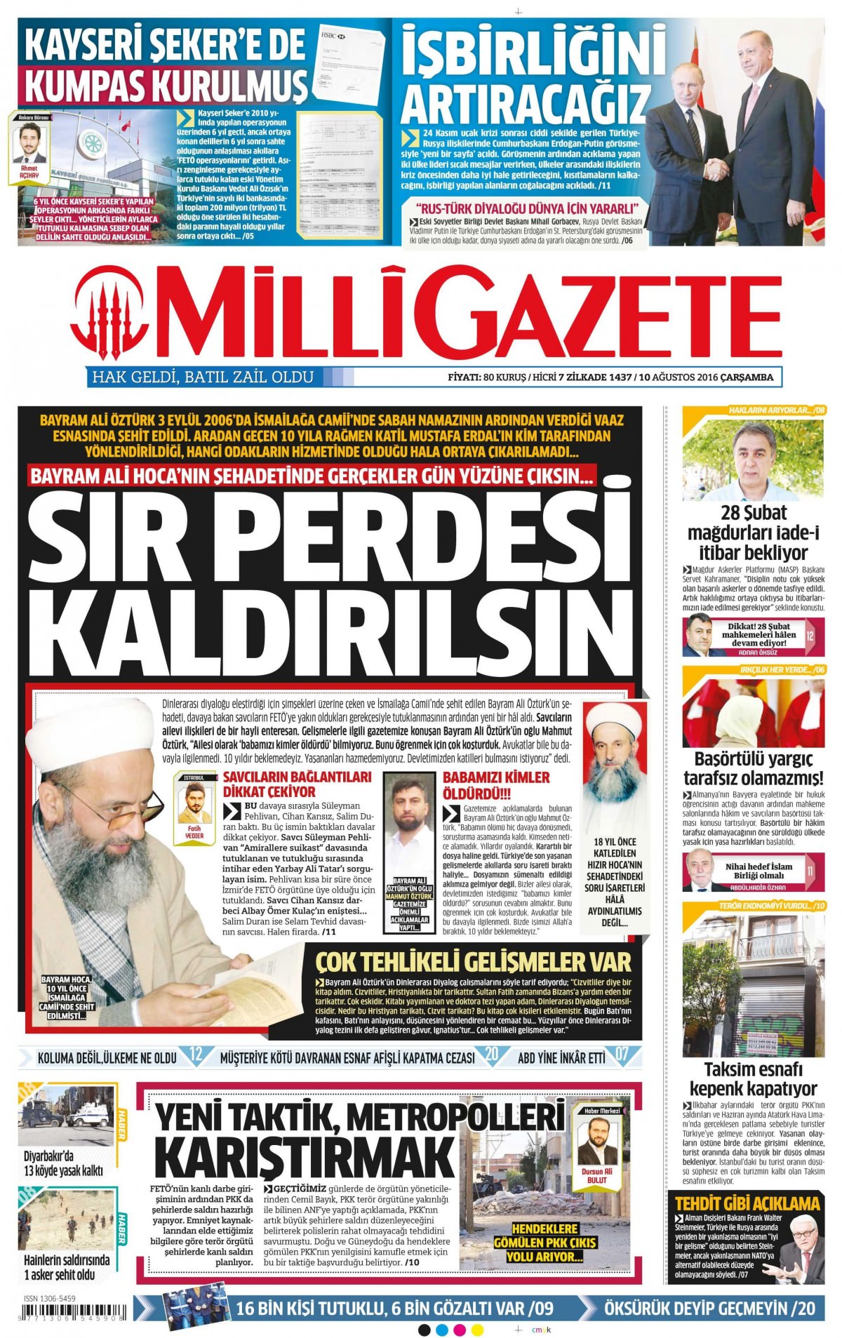 10 Ağustos 2016 gazete manşetleri - 15