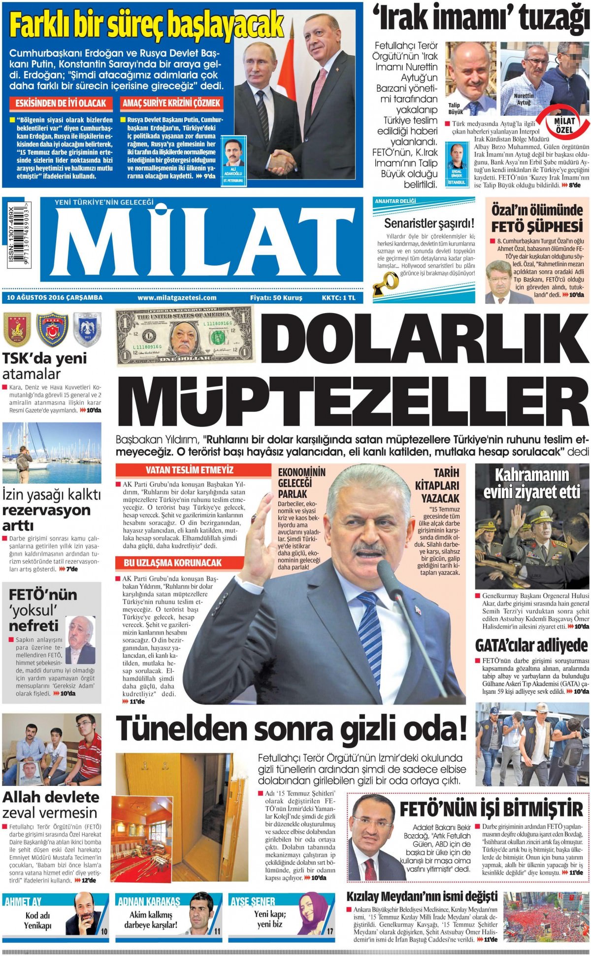 10 Ağustos 2016 gazete manşetleri - 21